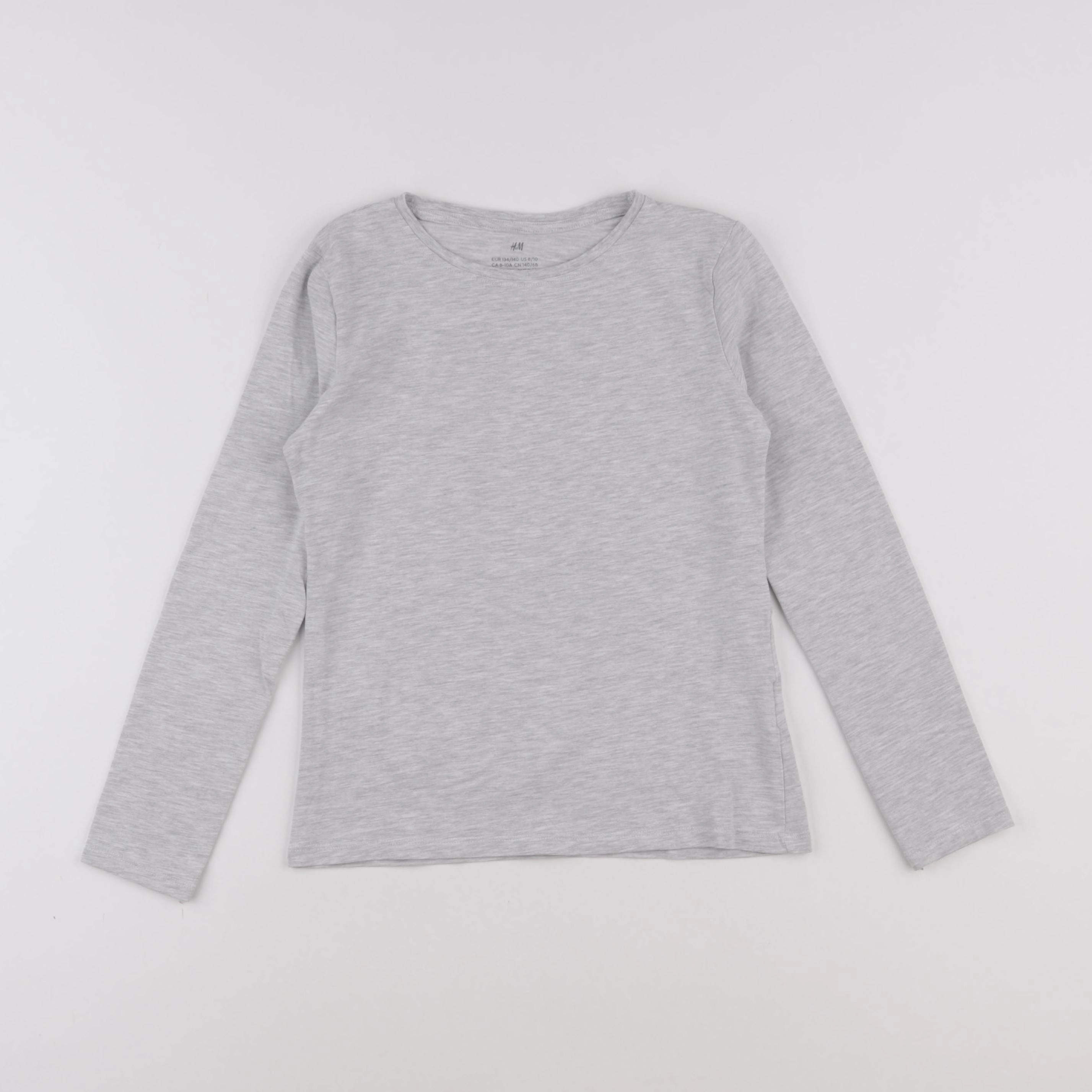 H&M - tee-shirt gris - 8/10 ans