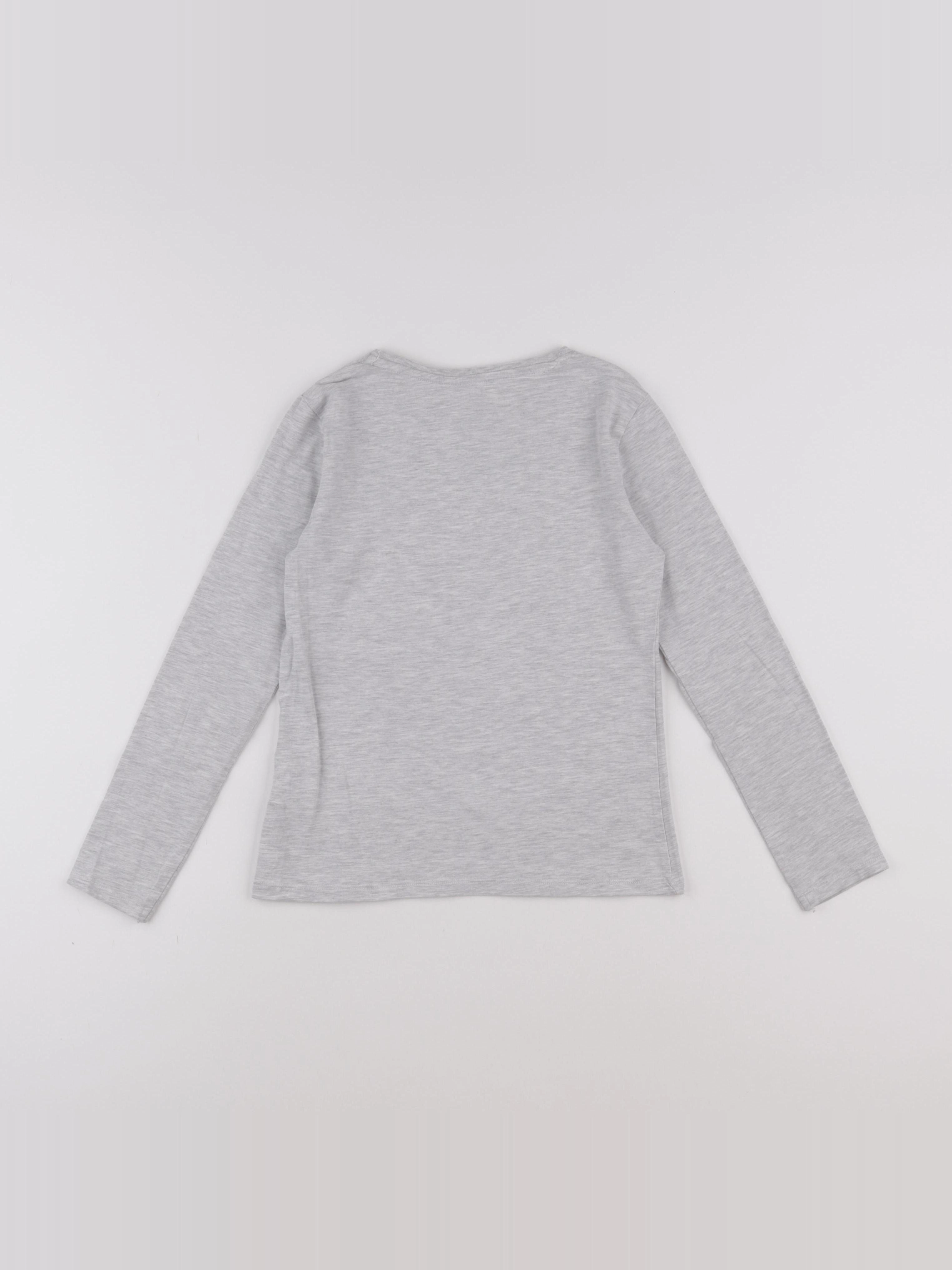 H&M - tee-shirt gris - 8/10 ans
