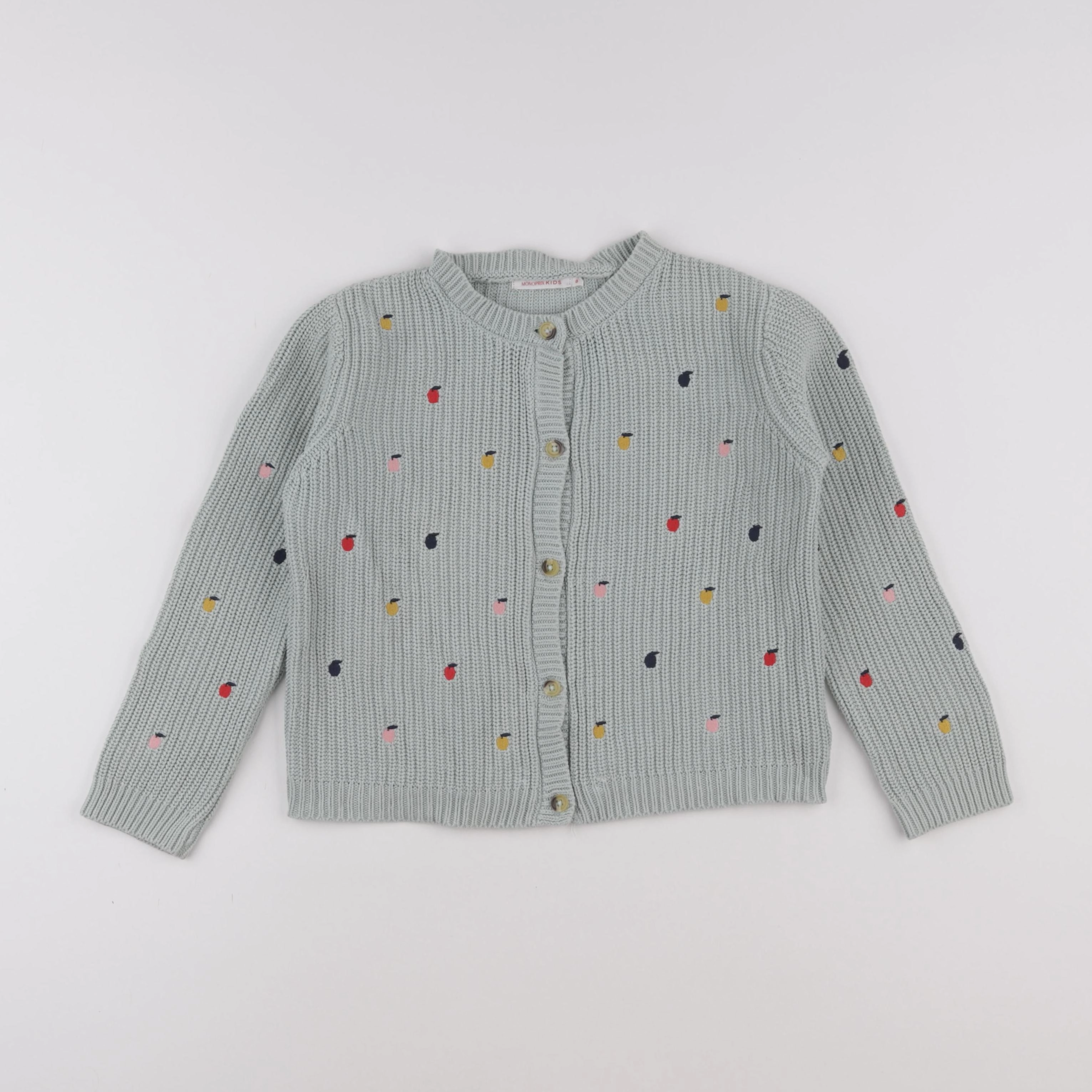 Monoprix - gilet vert - 8 ans