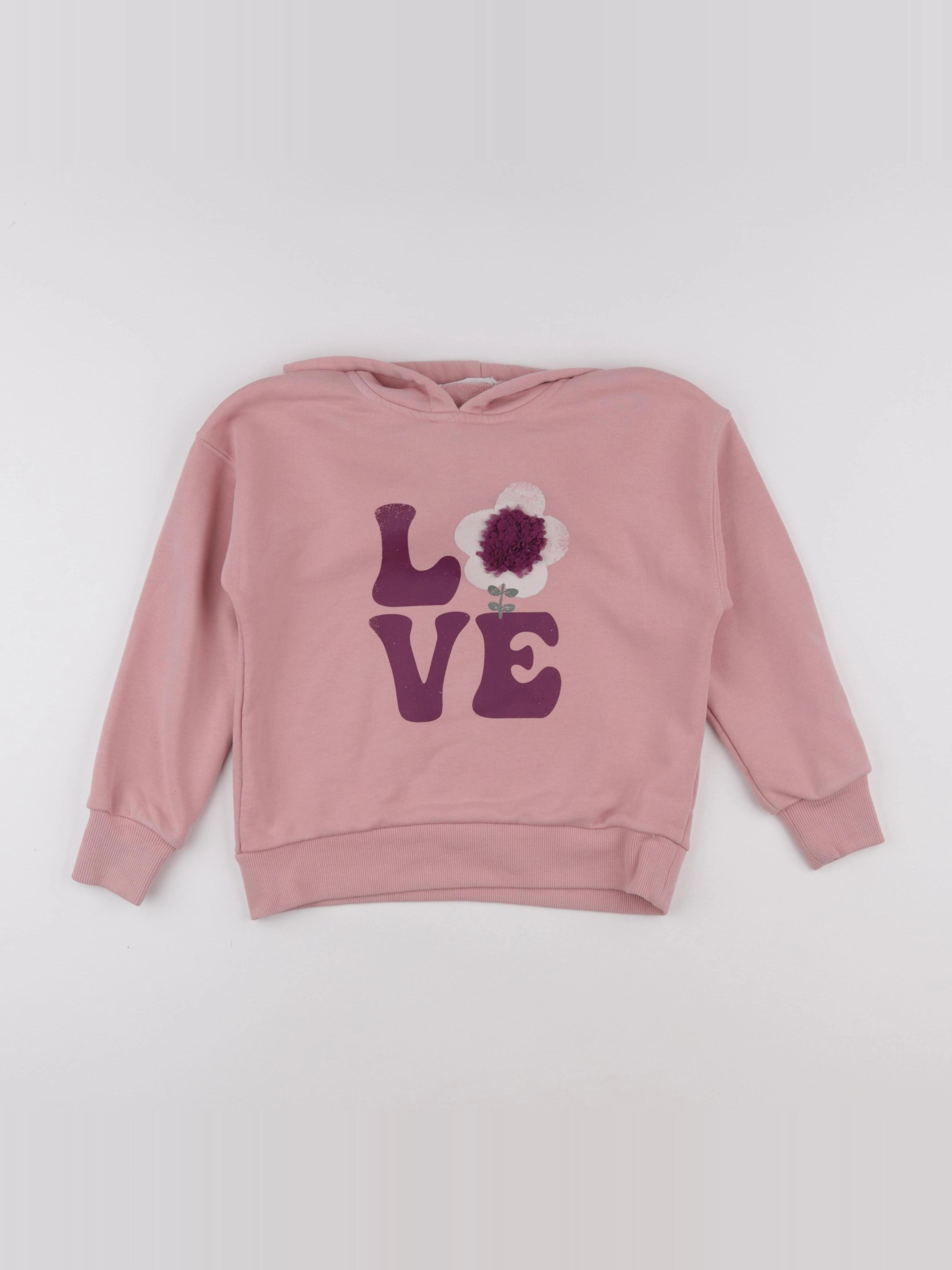 Monoprix - sweat rose - 8 ans