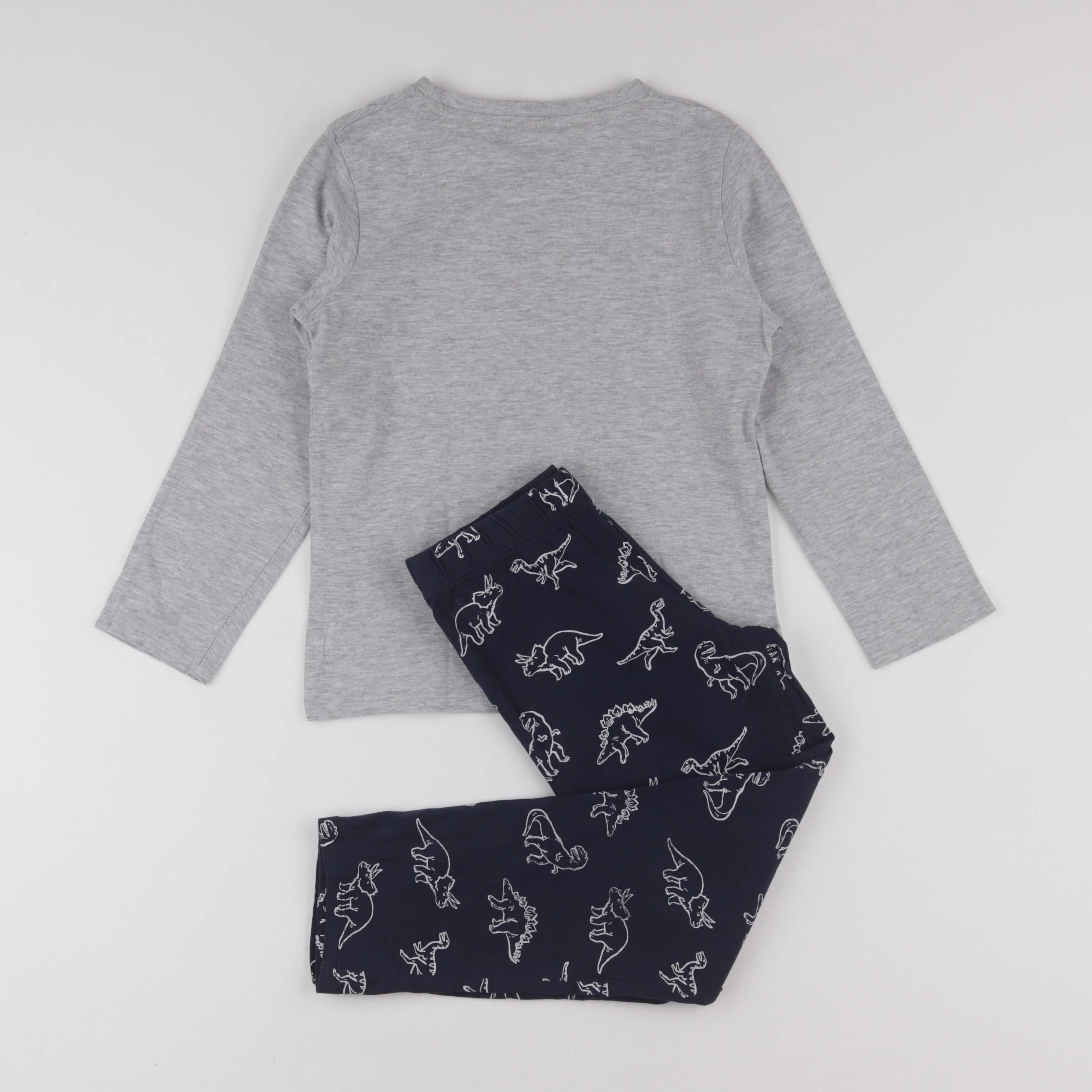 Vertbaudet - pyjama coton bleu, gris - 8 ans