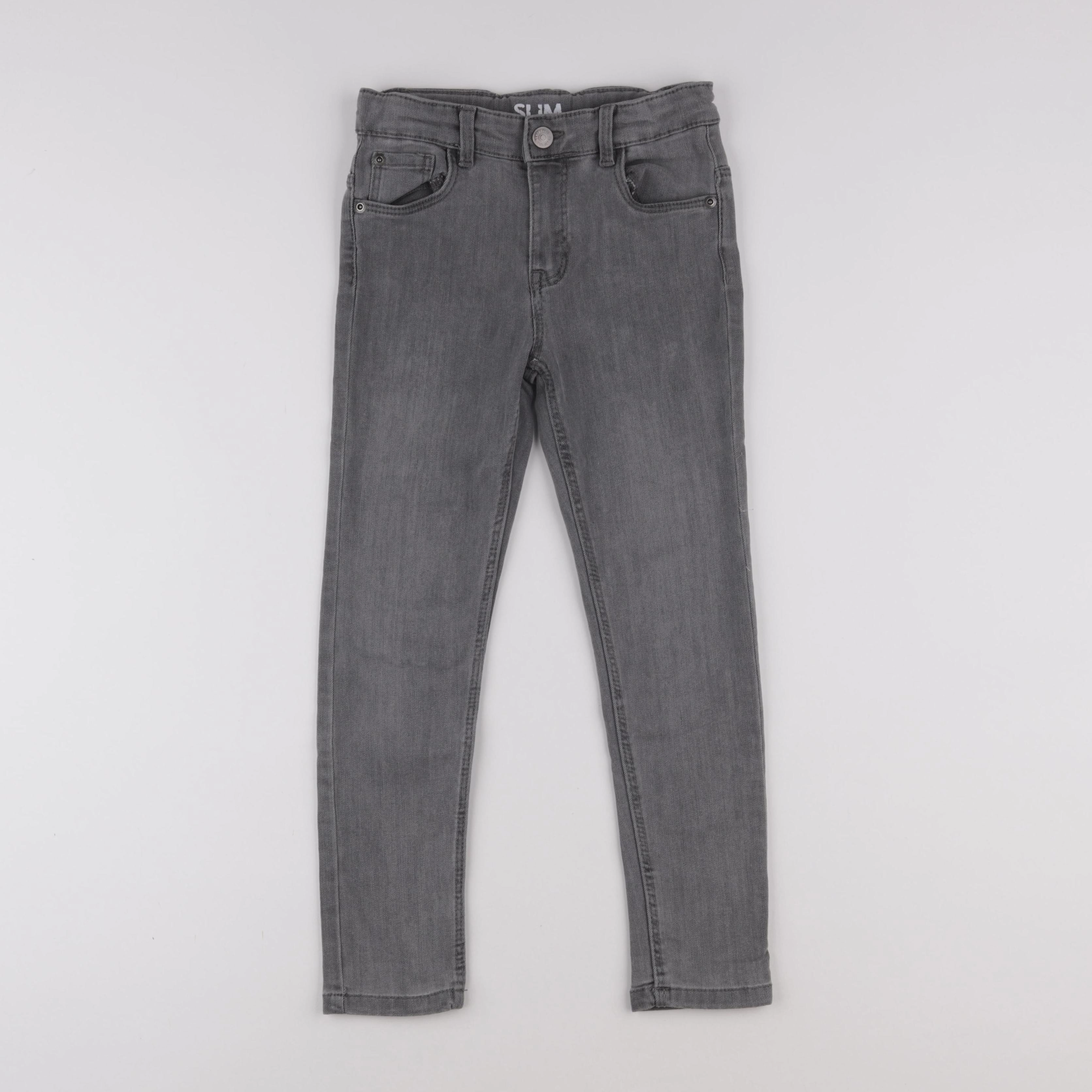 Vertbaudet - jean gris - 7 ans
