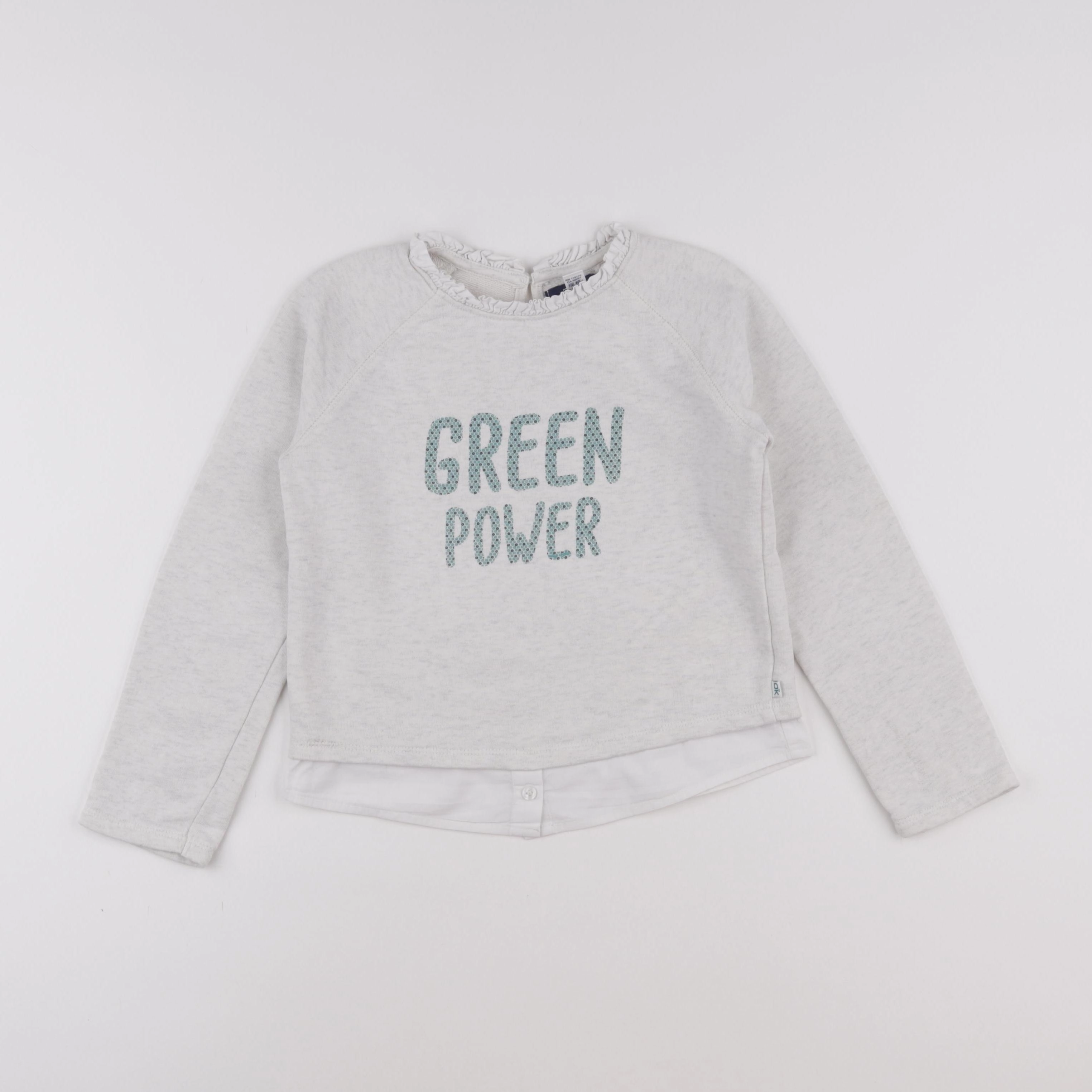 Okaidi - sweat gris - 8 ans