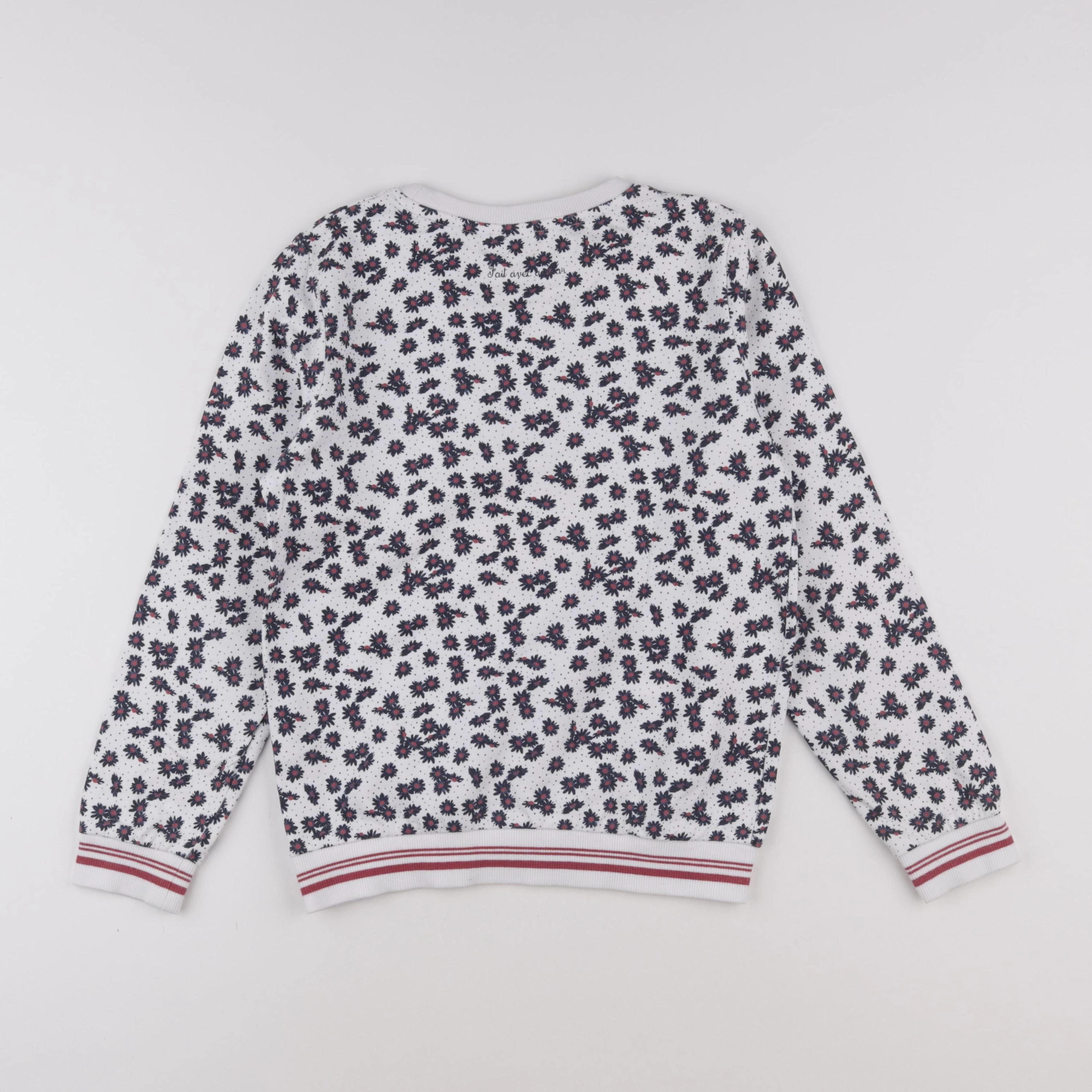 Name it - sweat blanc, bleu - 9/10 ans