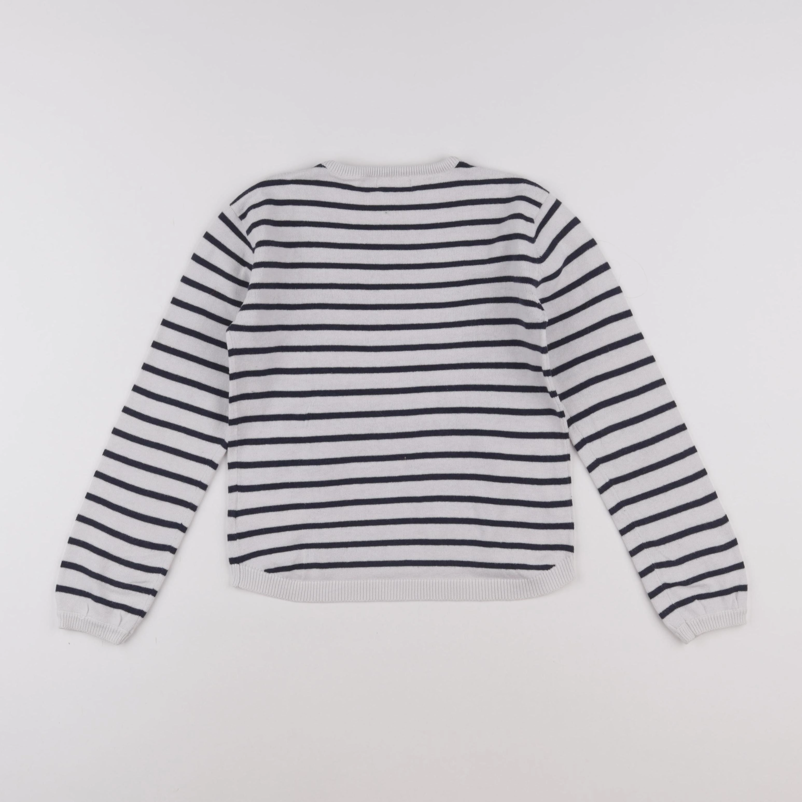 Vertbaudet - pull beige, bleu - 8 ans