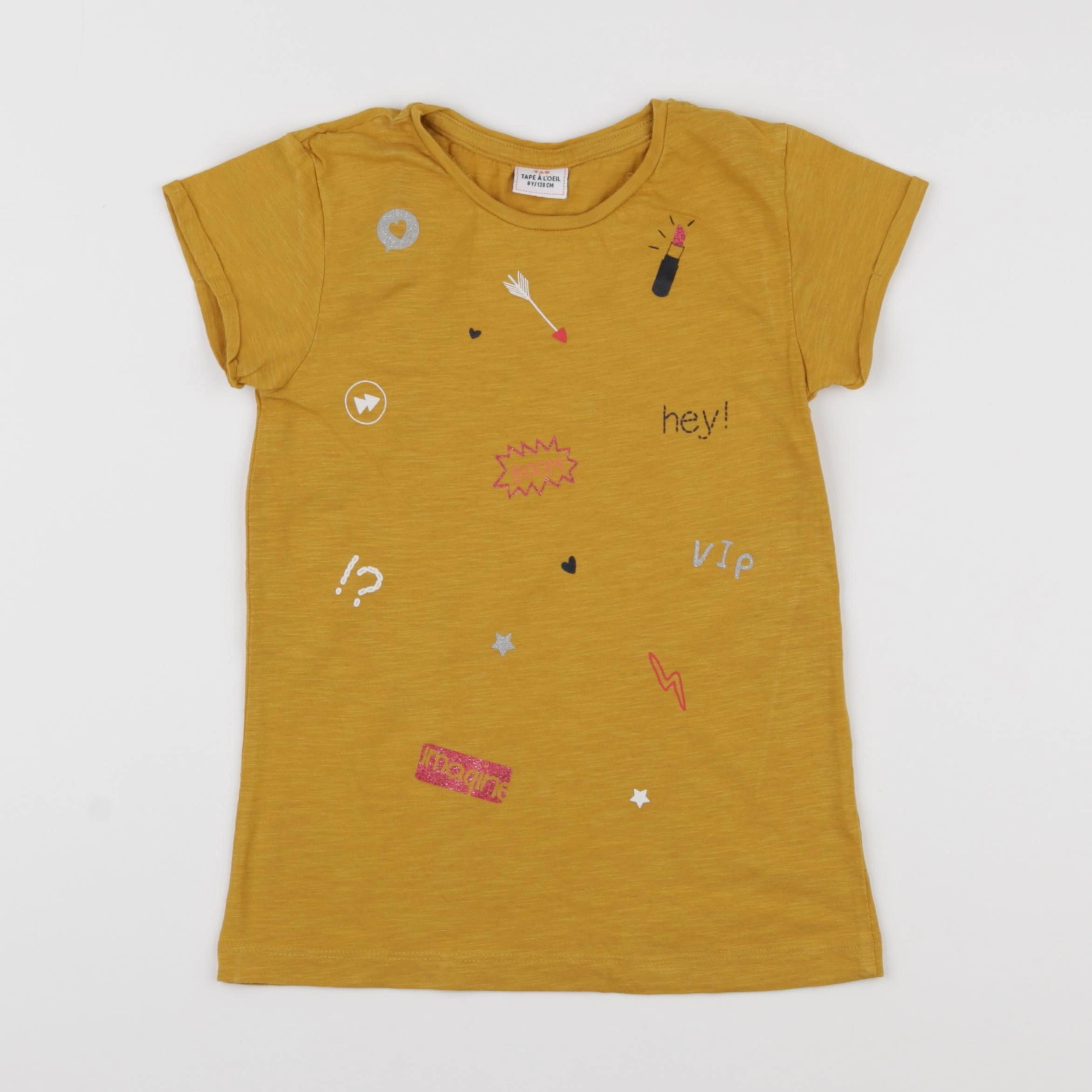 Tape à l'oeil - tee-shirt jaune - 8 ans