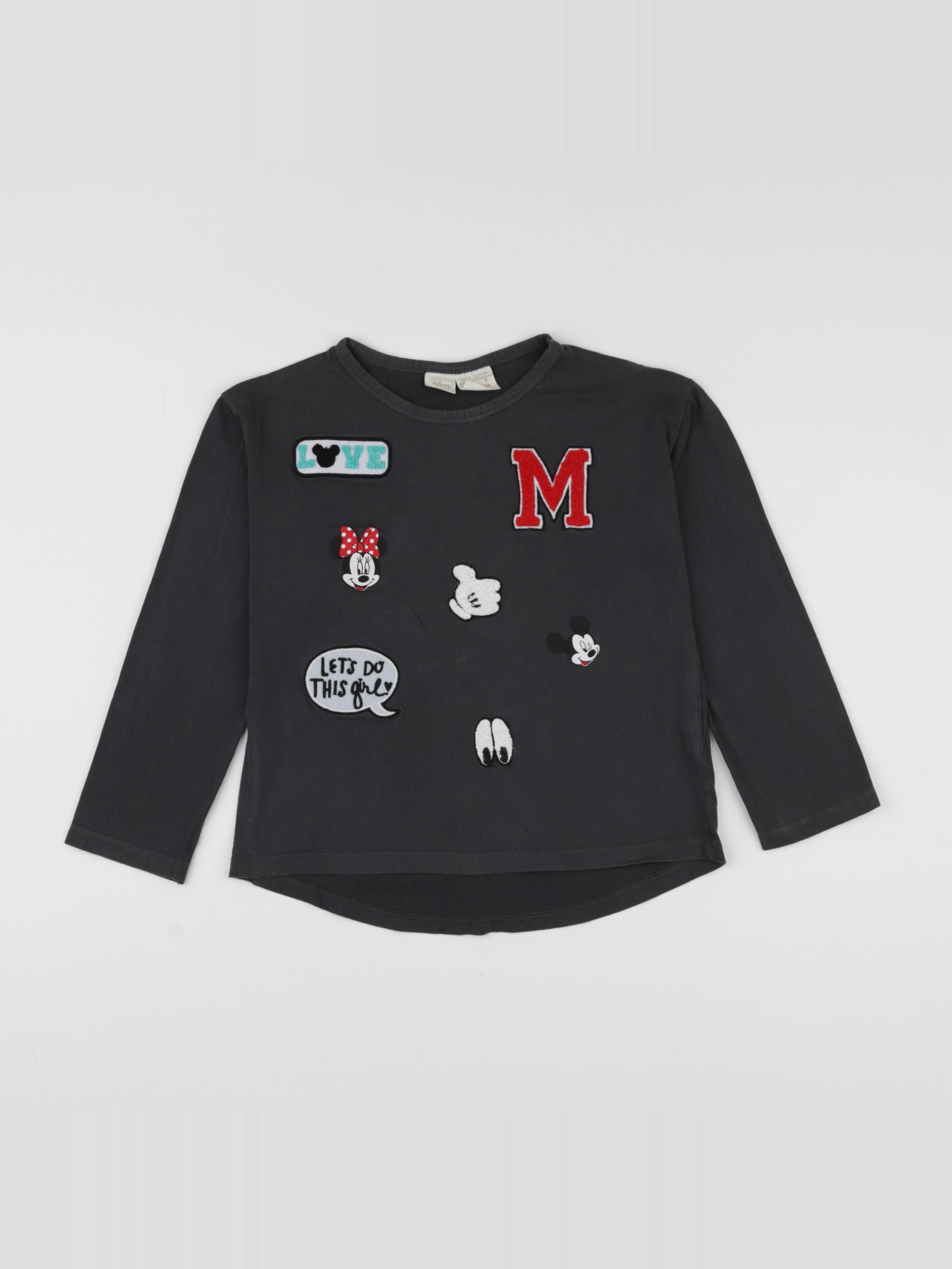 Zara - tee-shirt gris - 7 ans