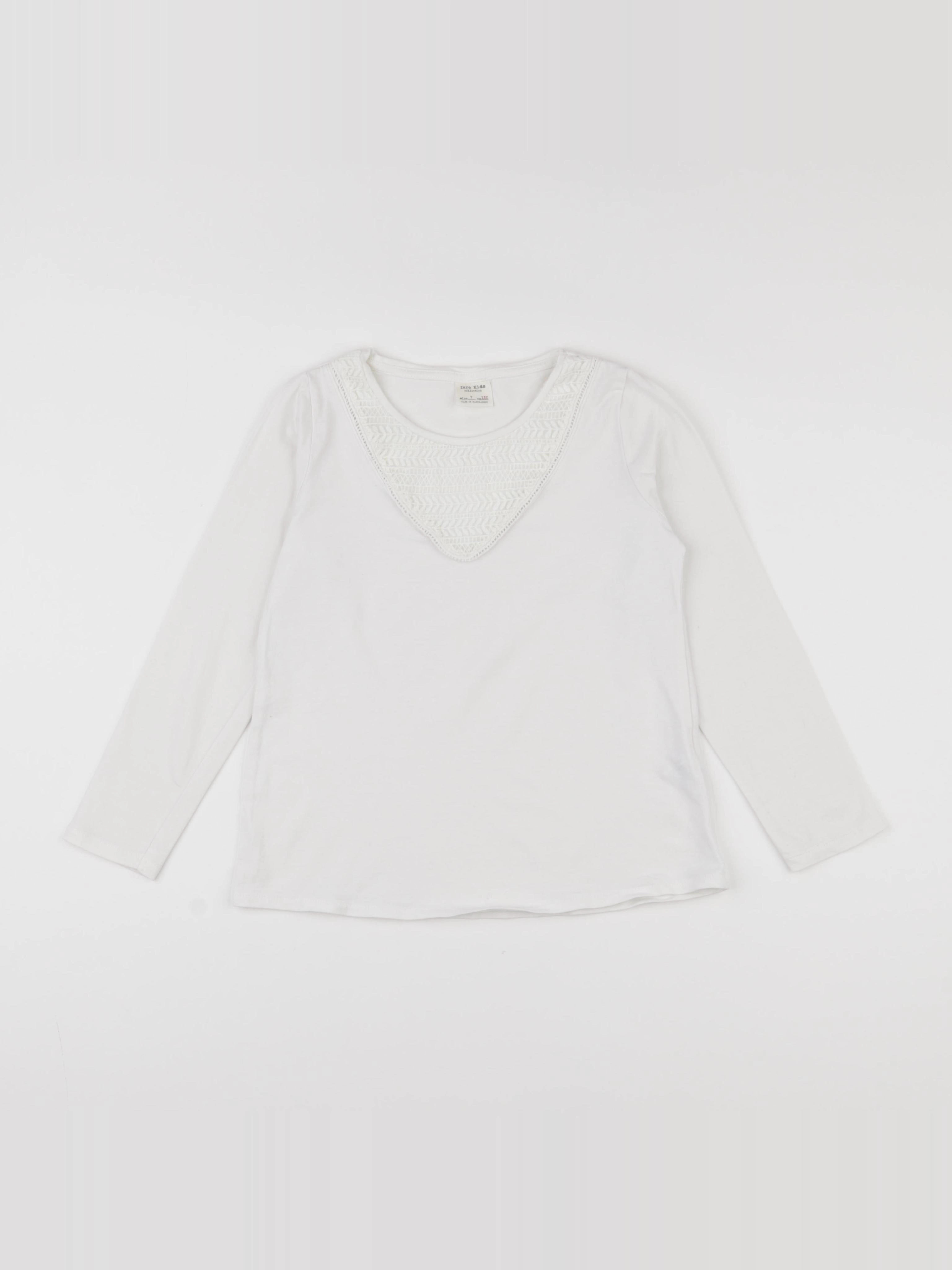 Zara - tee-shirt blanc - 7 ans