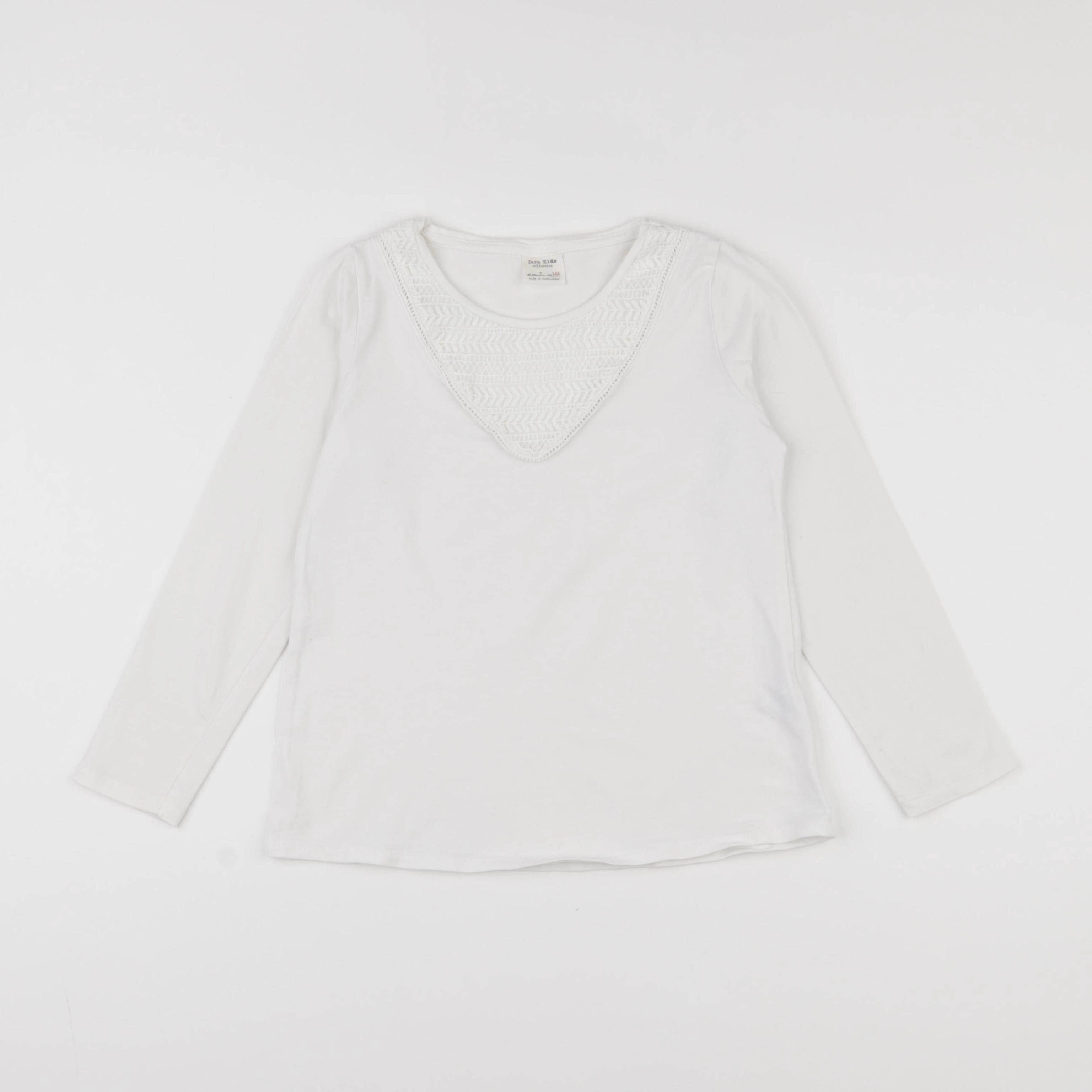 Zara - tee-shirt blanc - 7 ans