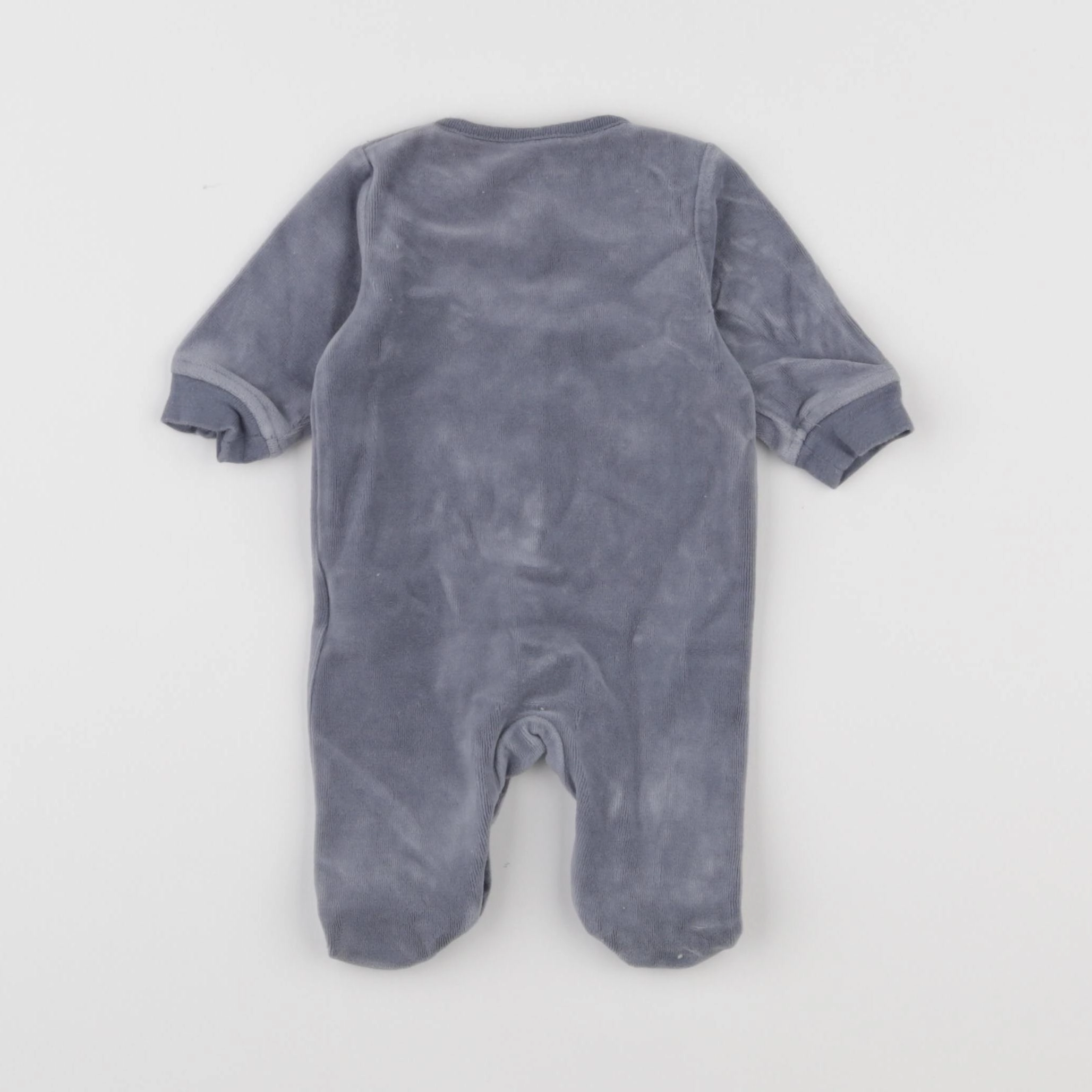 Vertbaudet - pyjama velours bleu - 1 mois