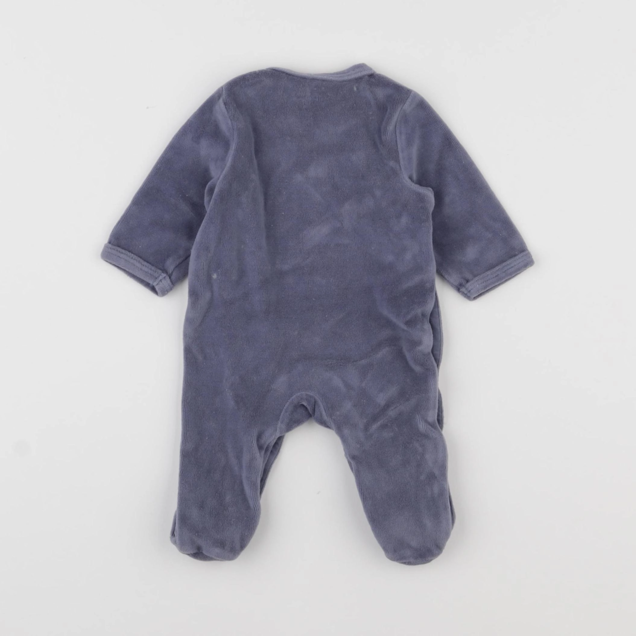 Vertbaudet - pyjama velours bleu - 1 mois