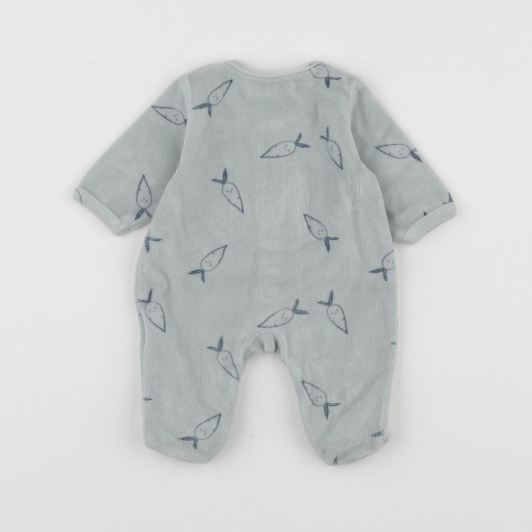 Vertbaudet - pyjama velours vert - 0 mois