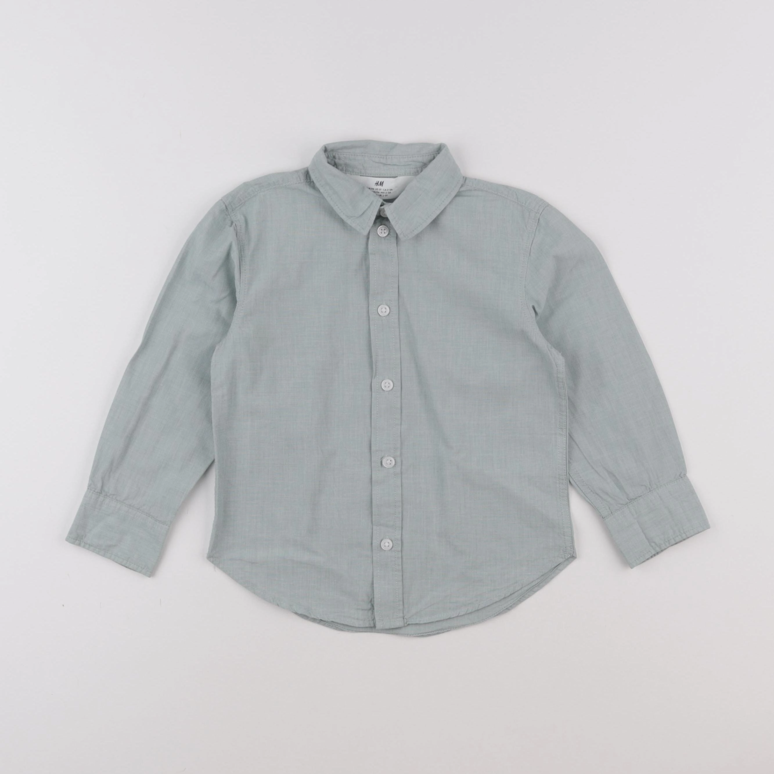 H&M - chemise vert - 2/3 ans