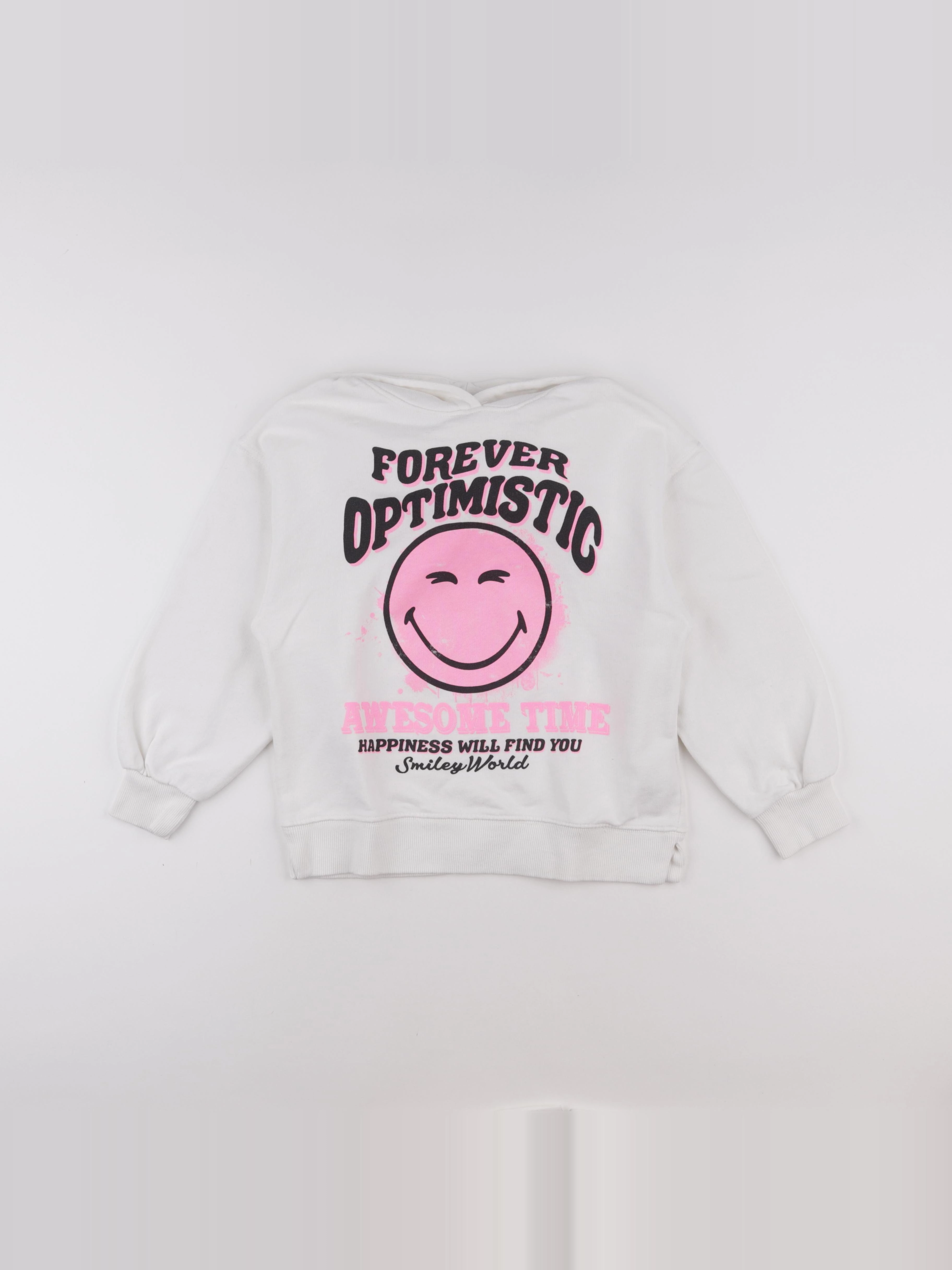 Zara - sweat imprimé au dos blanc - 10 ans