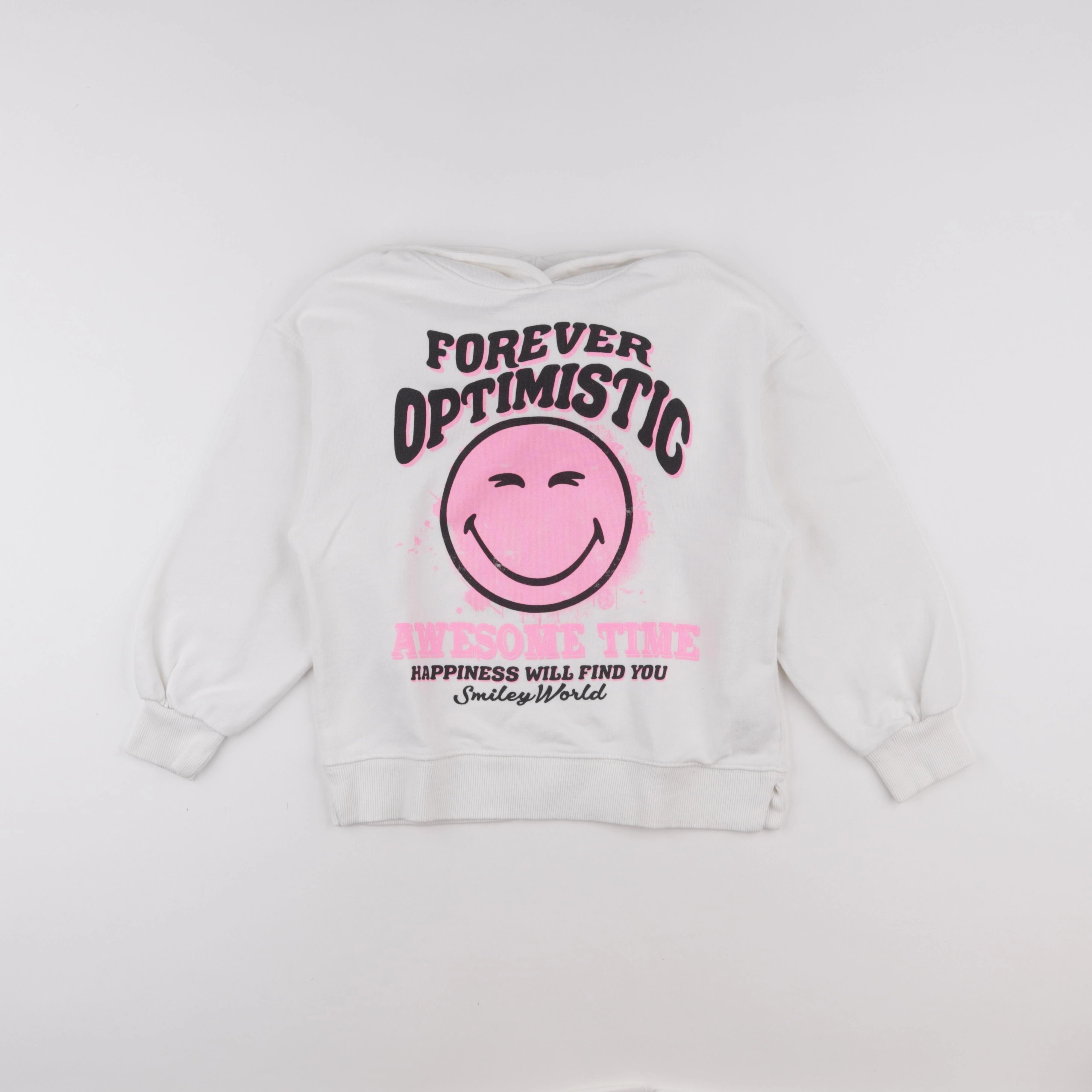 Zara - sweat imprimé au dos blanc - 10 ans