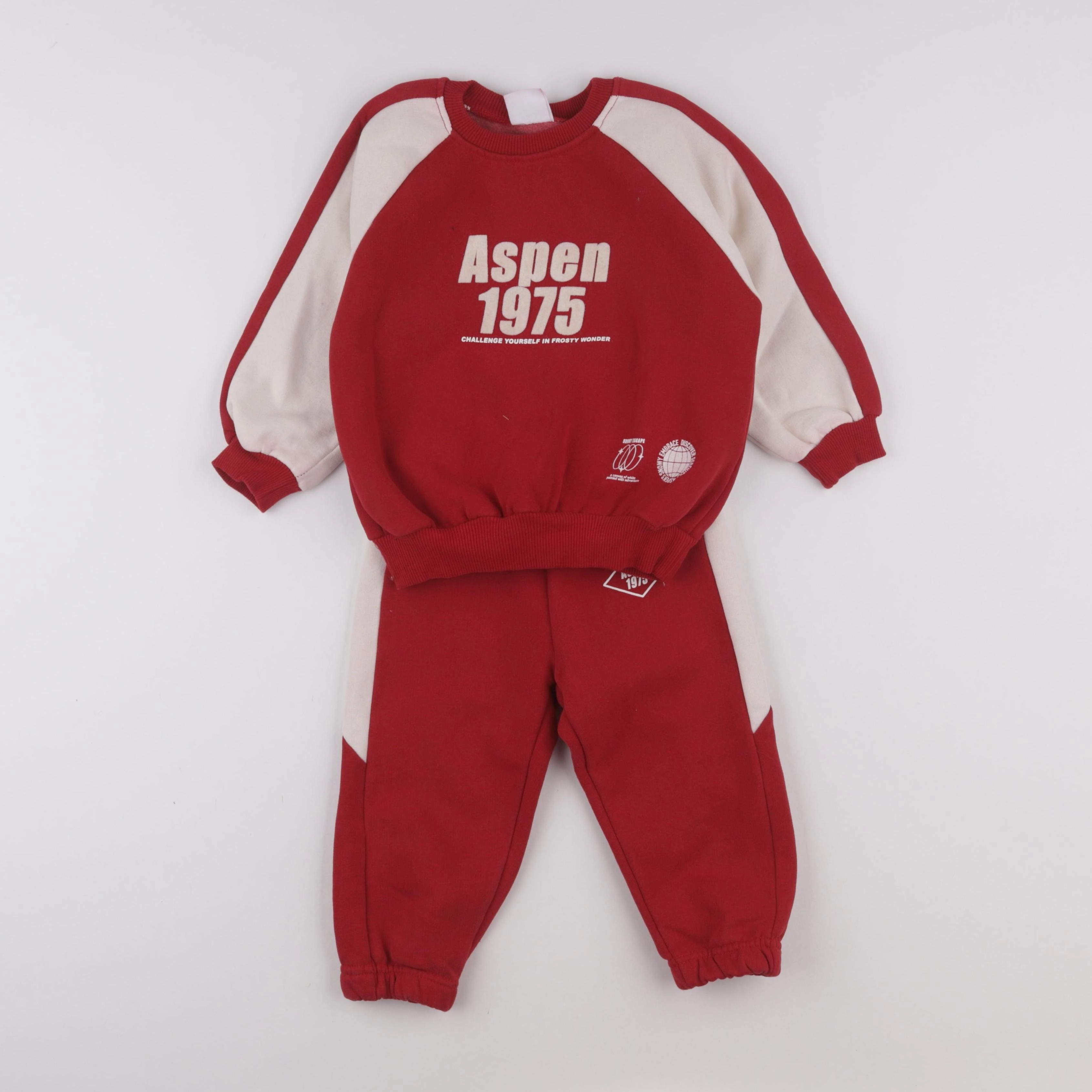 Zara - ensemble beige, rouge - 3 ans