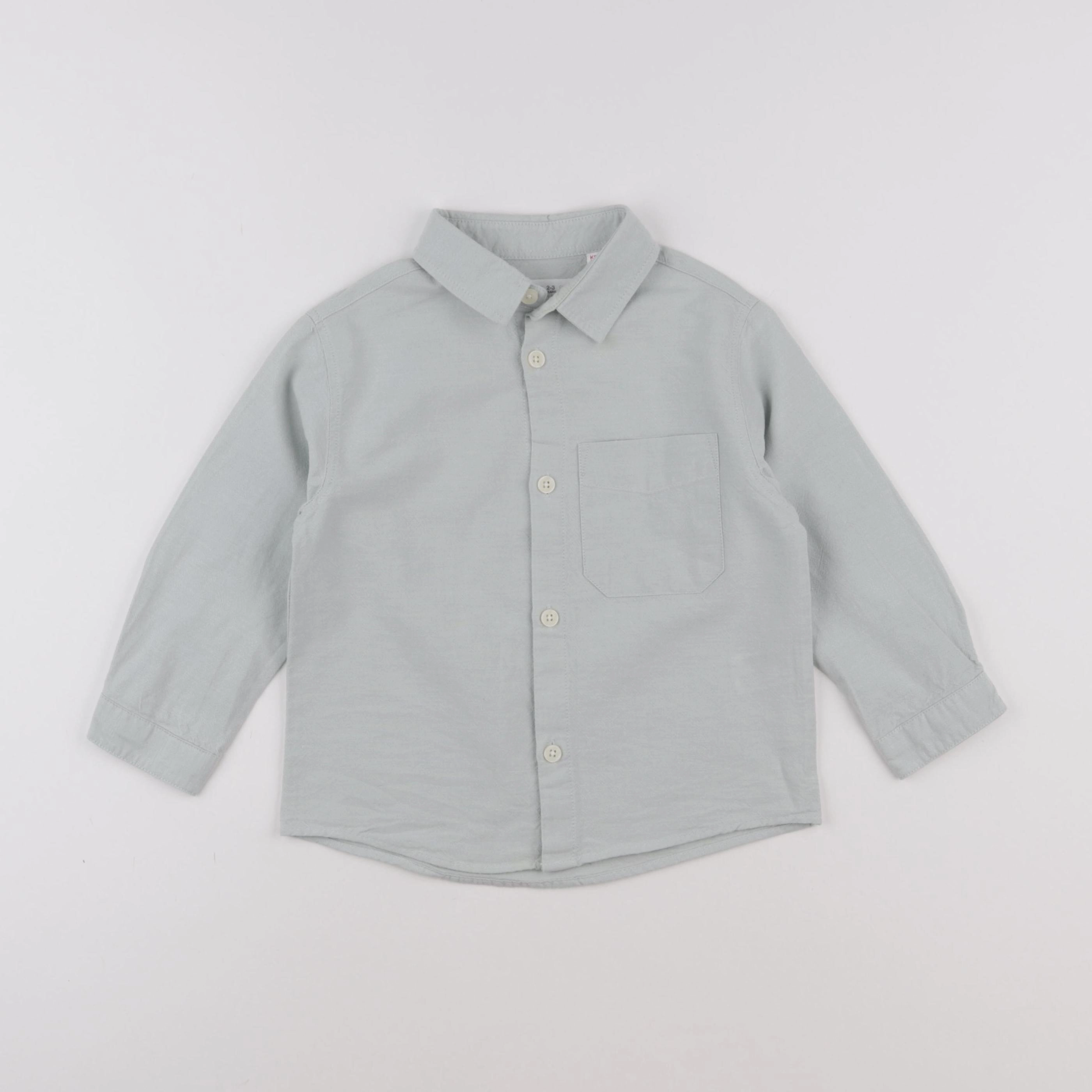 Zara - chemise vert - 2/3 ans