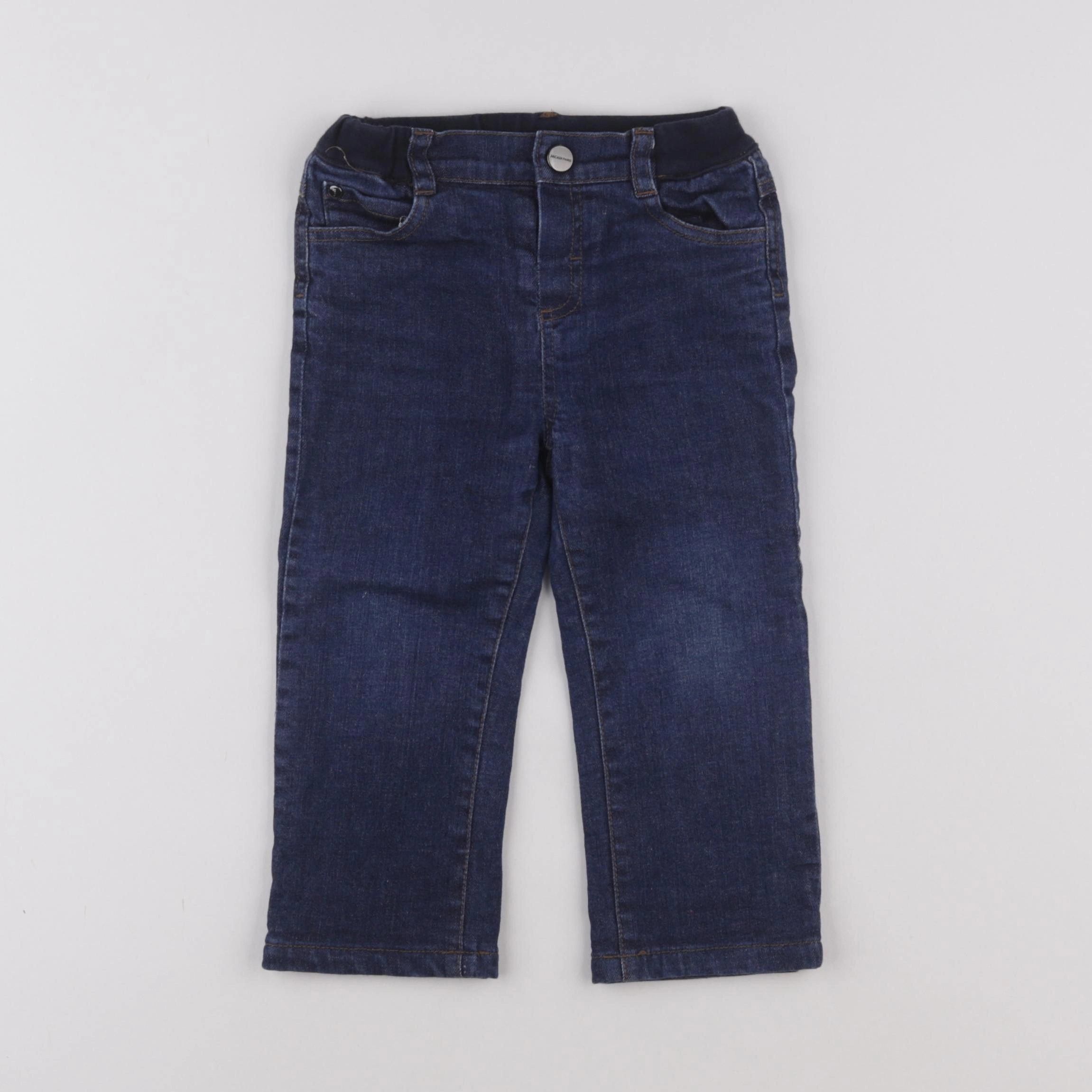 Jacadi - jean doublé bleu - 24 mois