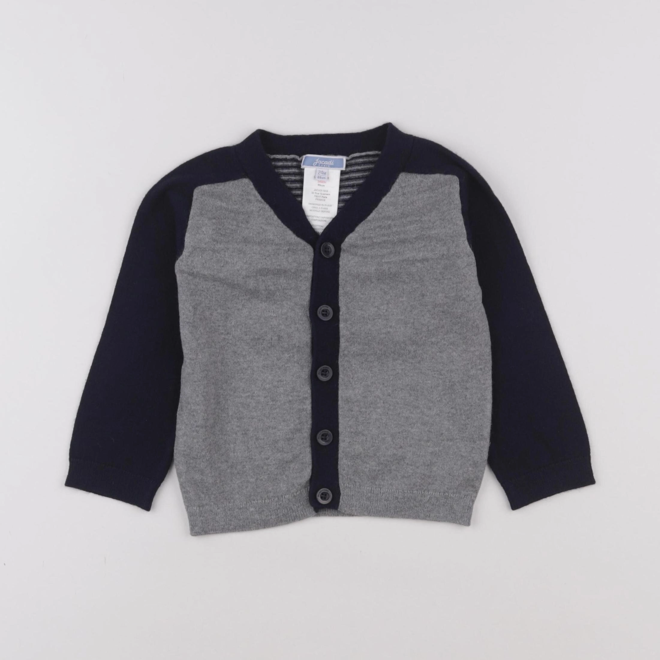 Jacadi - gilet gris - 24 mois
