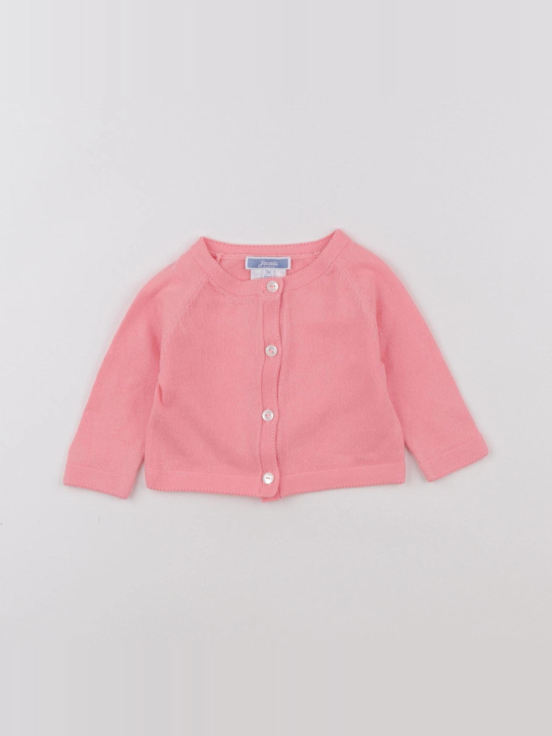 Jacadi - gilet rose - 3 mois