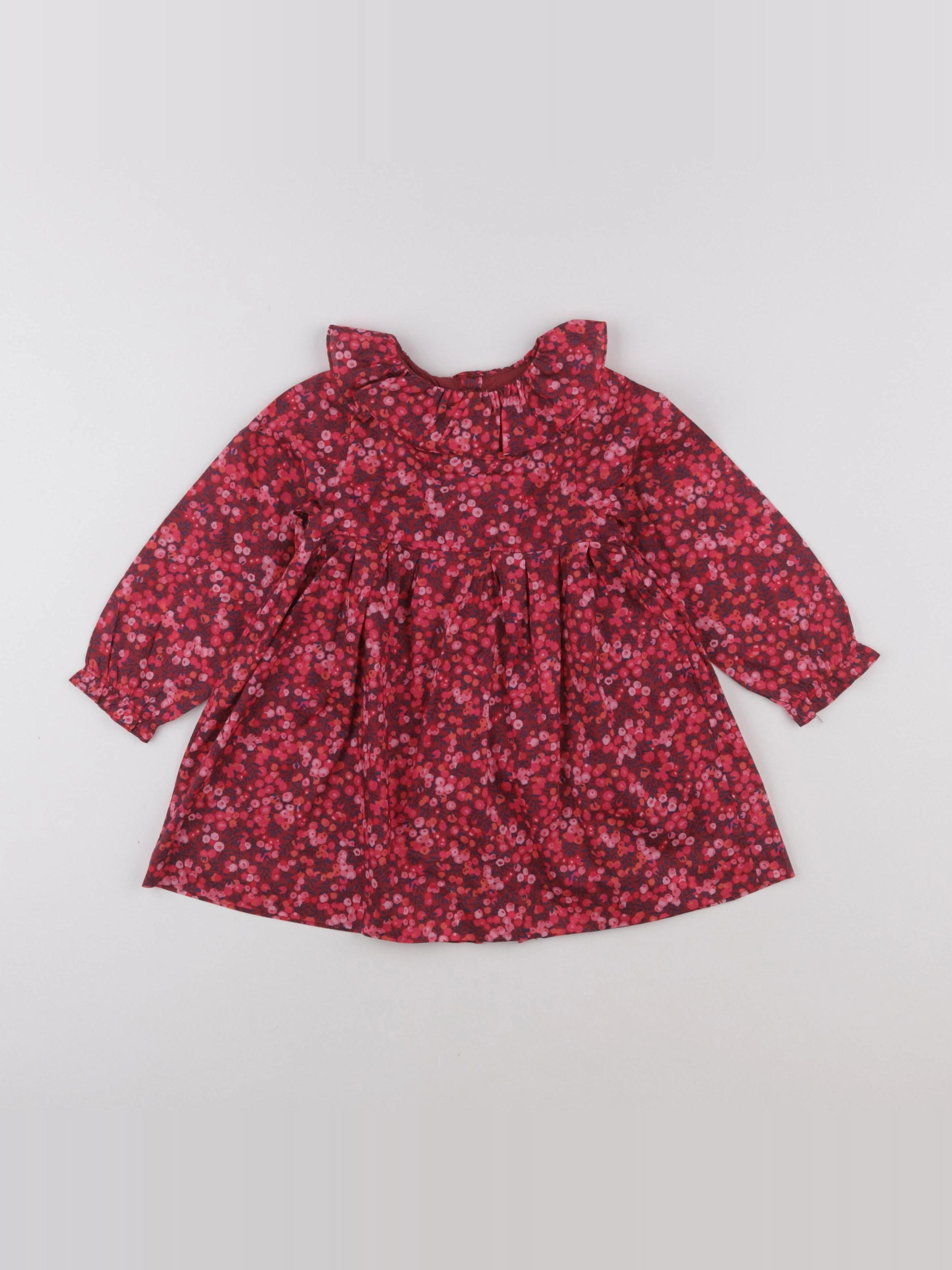 Jacadi - robe liberty rouge - 24 mois