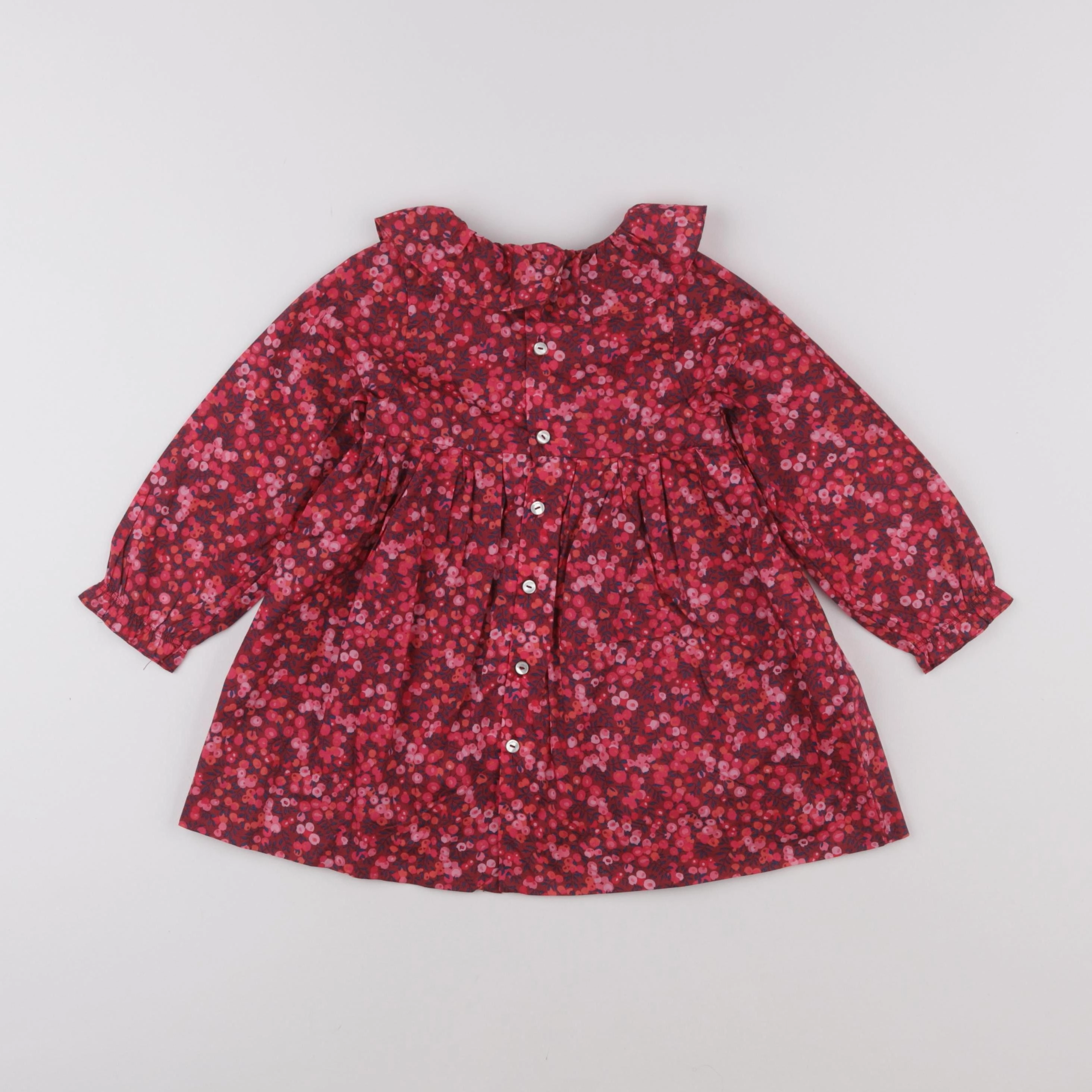 Jacadi - robe liberty rouge - 24 mois