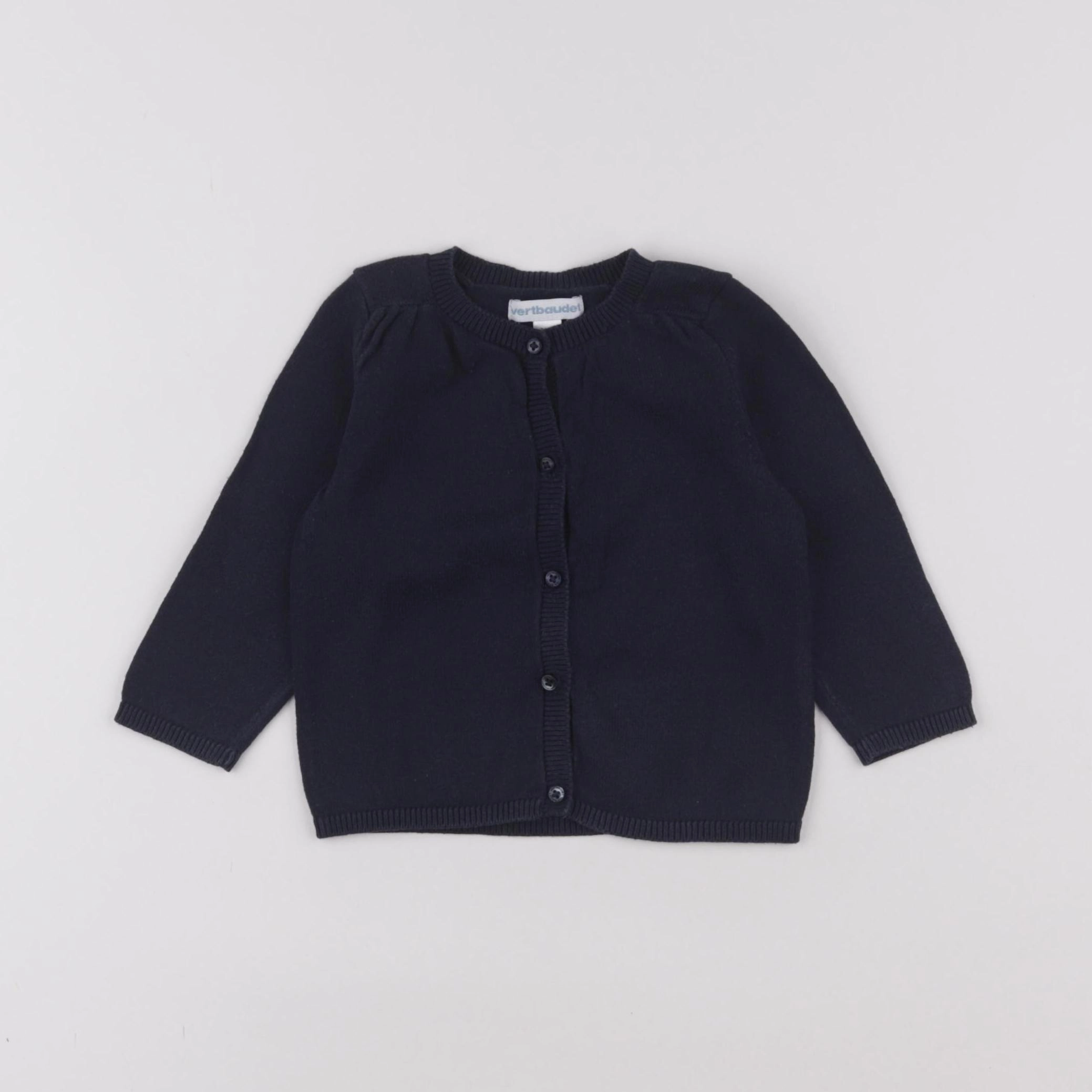 Vertbaudet - gilet bleu - 9 mois
