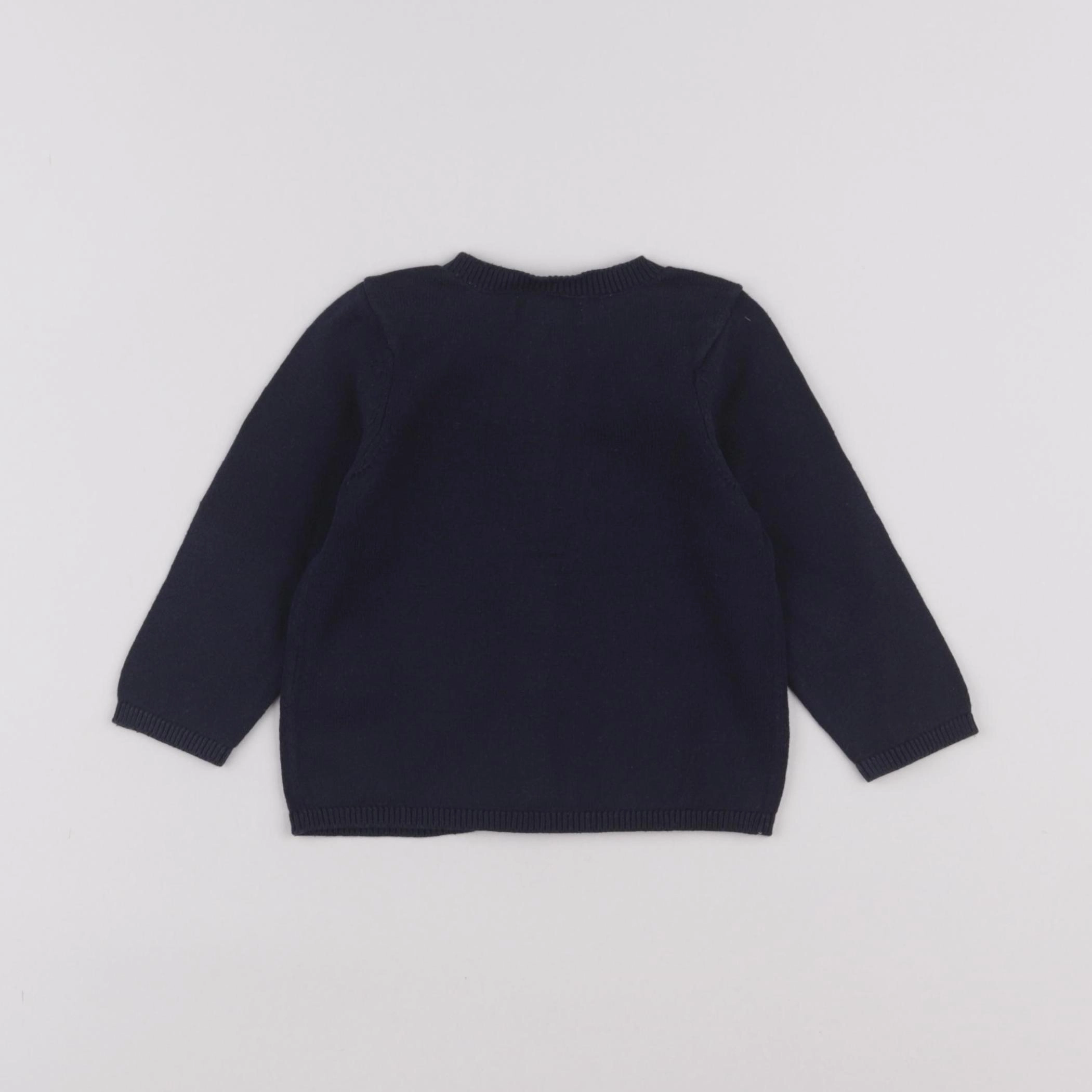 Vertbaudet - gilet bleu - 9 mois