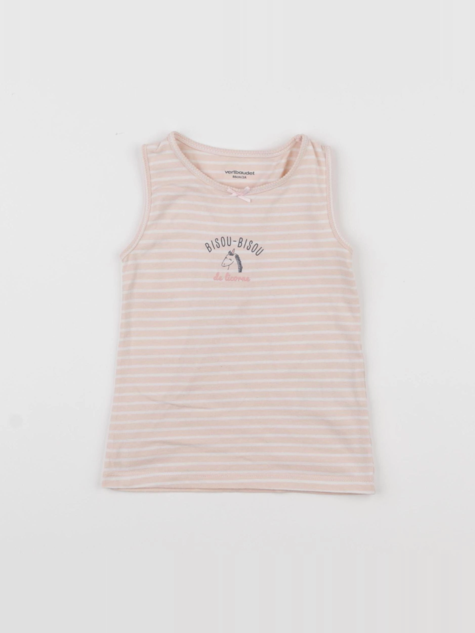 Vertbaudet - maillot de corps rose - 2 ans