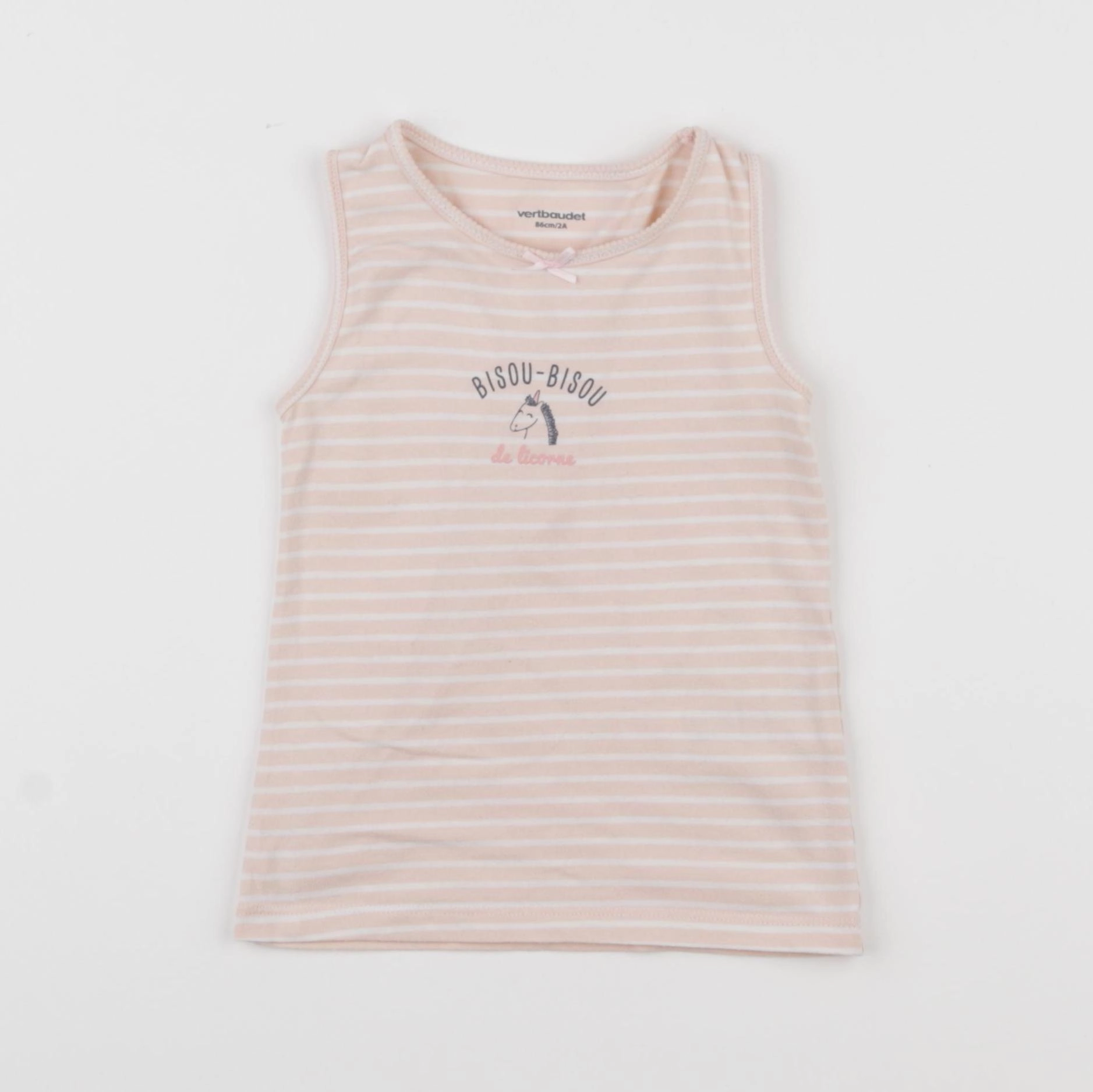 Vertbaudet - maillot de corps rose - 2 ans