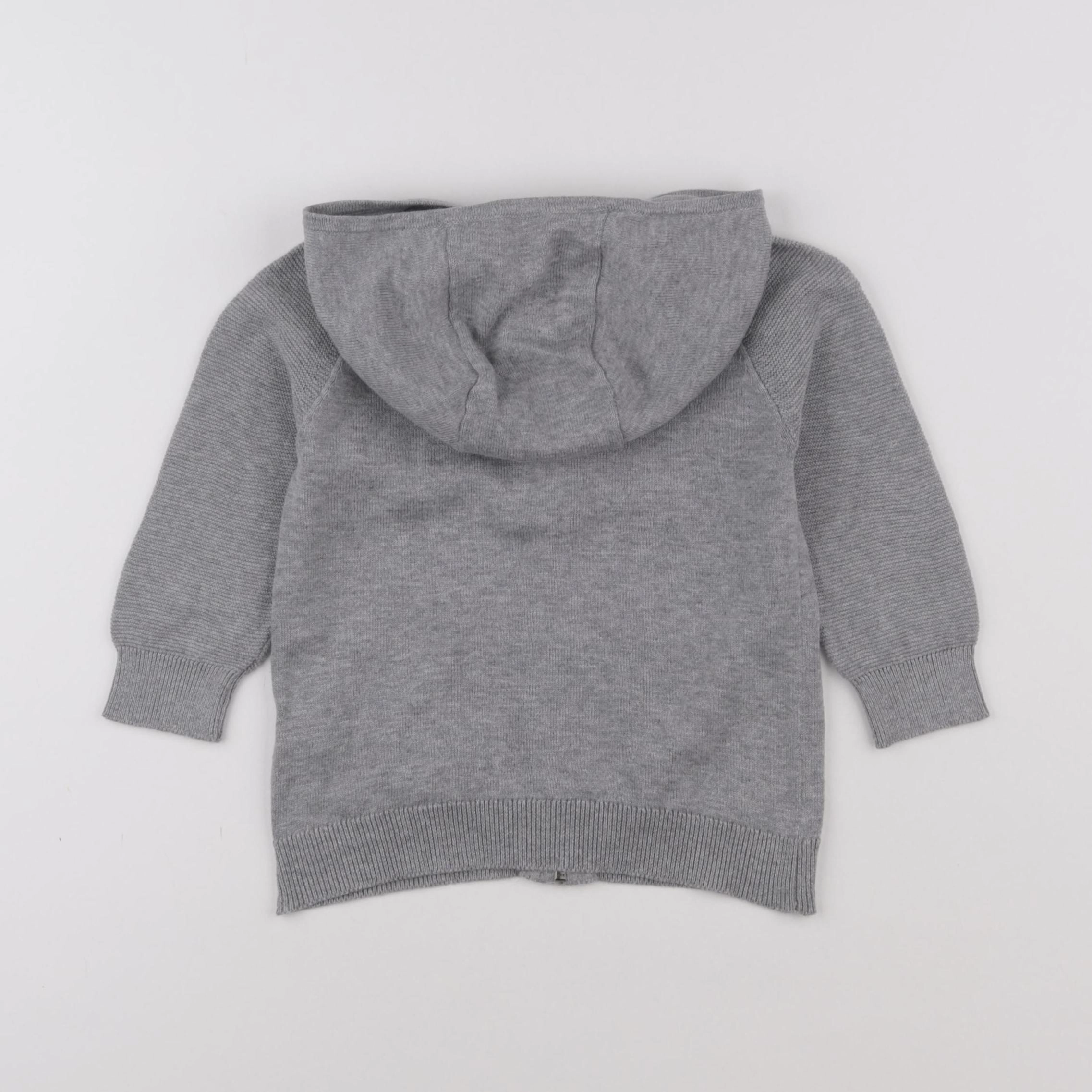 Vertbaudet - gilet gris - 3 ans