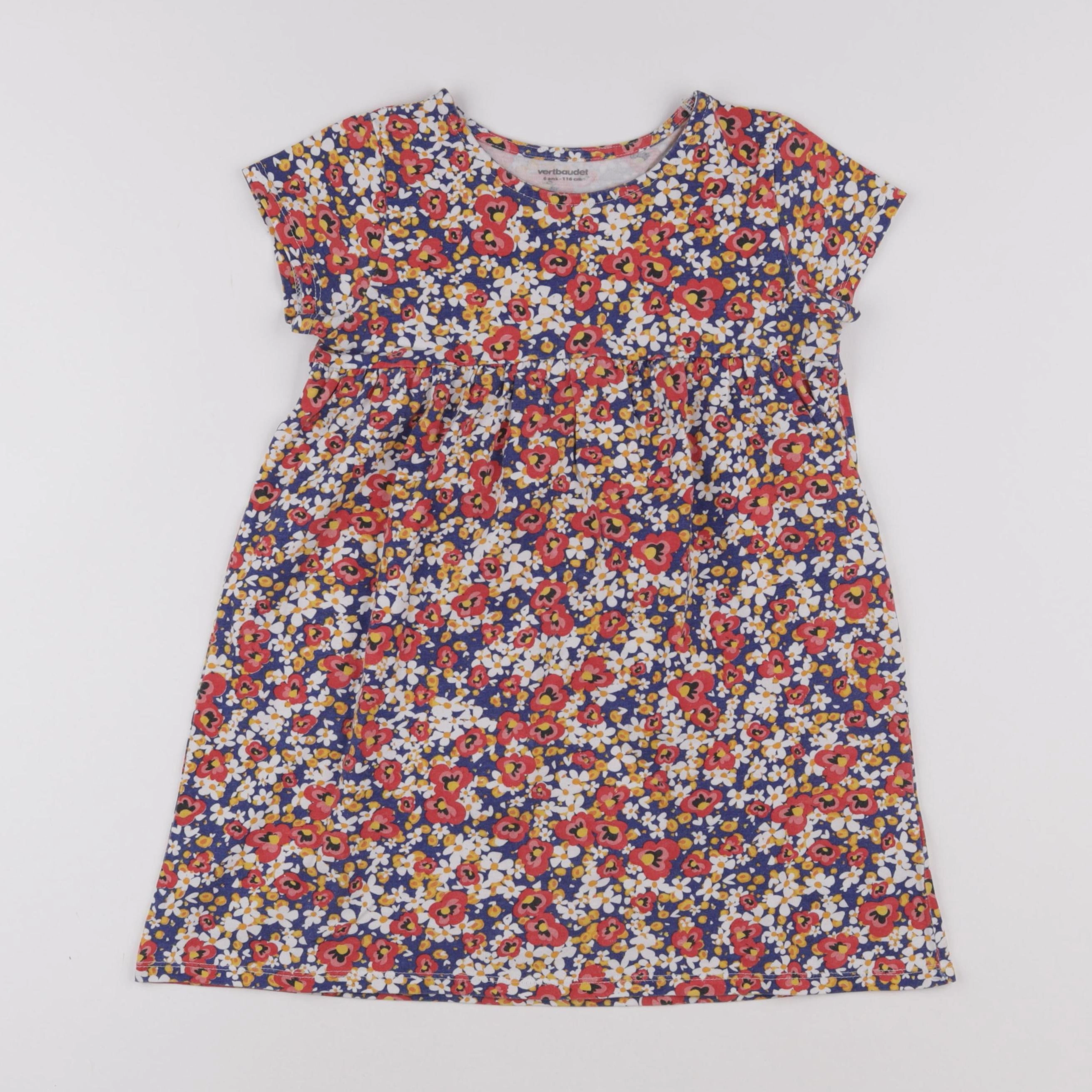 Vertbaudet - robe multicolore - 6 ans