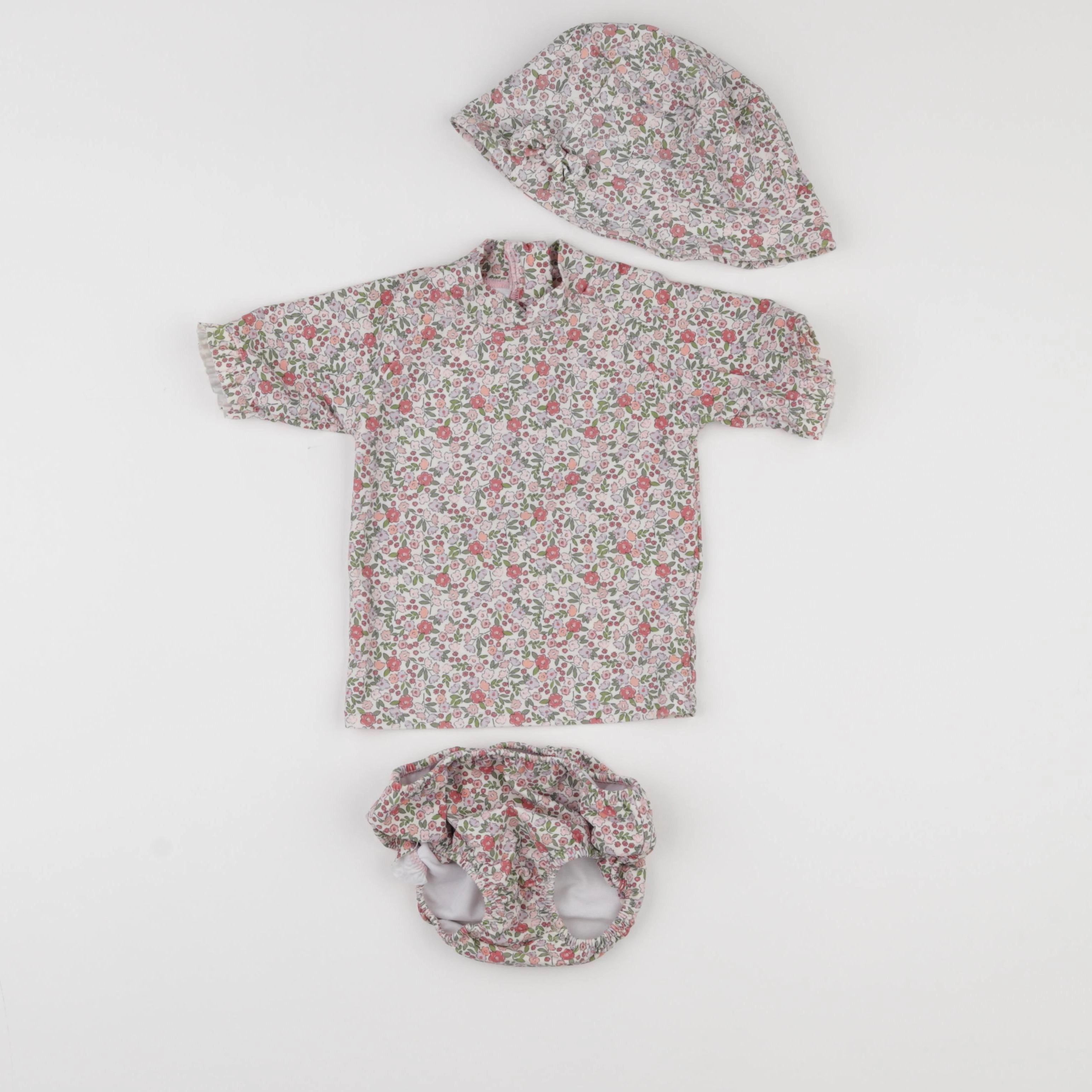 Vertbaudet - ensemble de bain rose - 2 ans