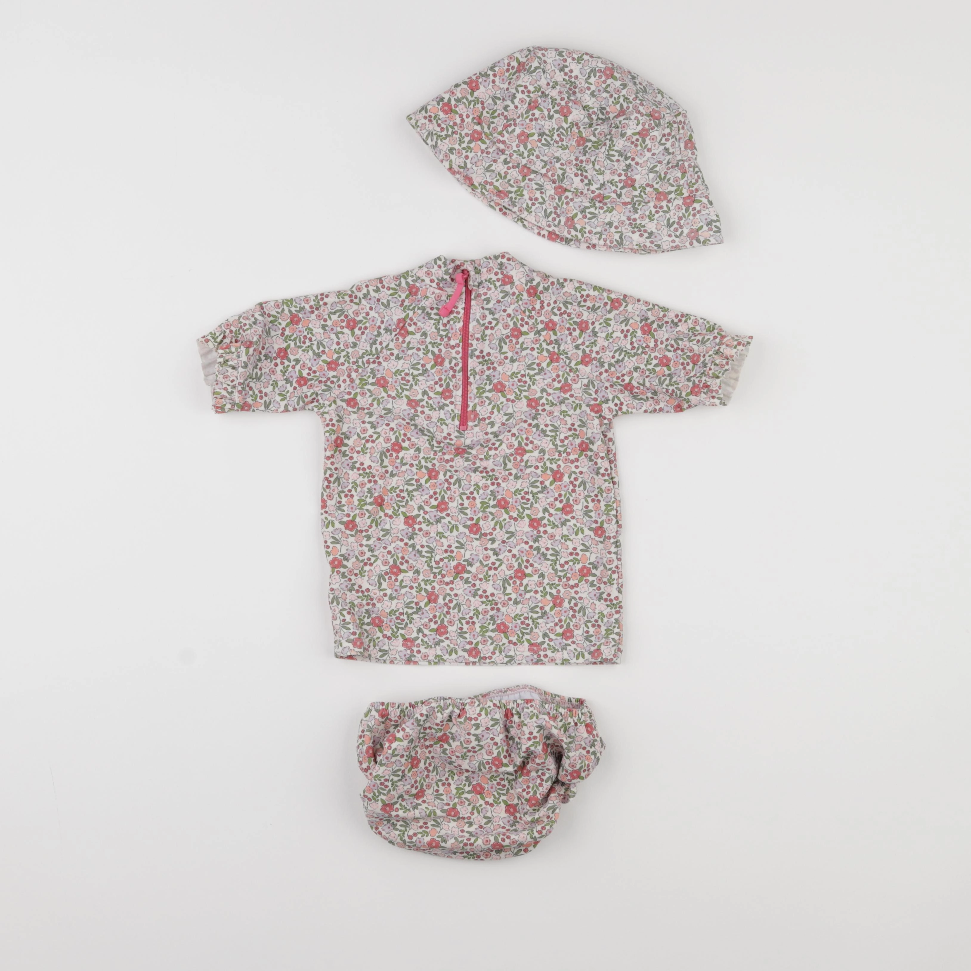 Vertbaudet - ensemble de bain rose - 2 ans