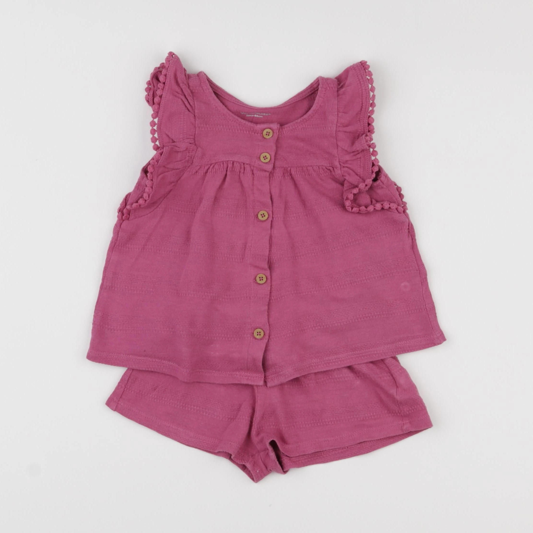 Vertbaudet - ensemble violet - 2 ans