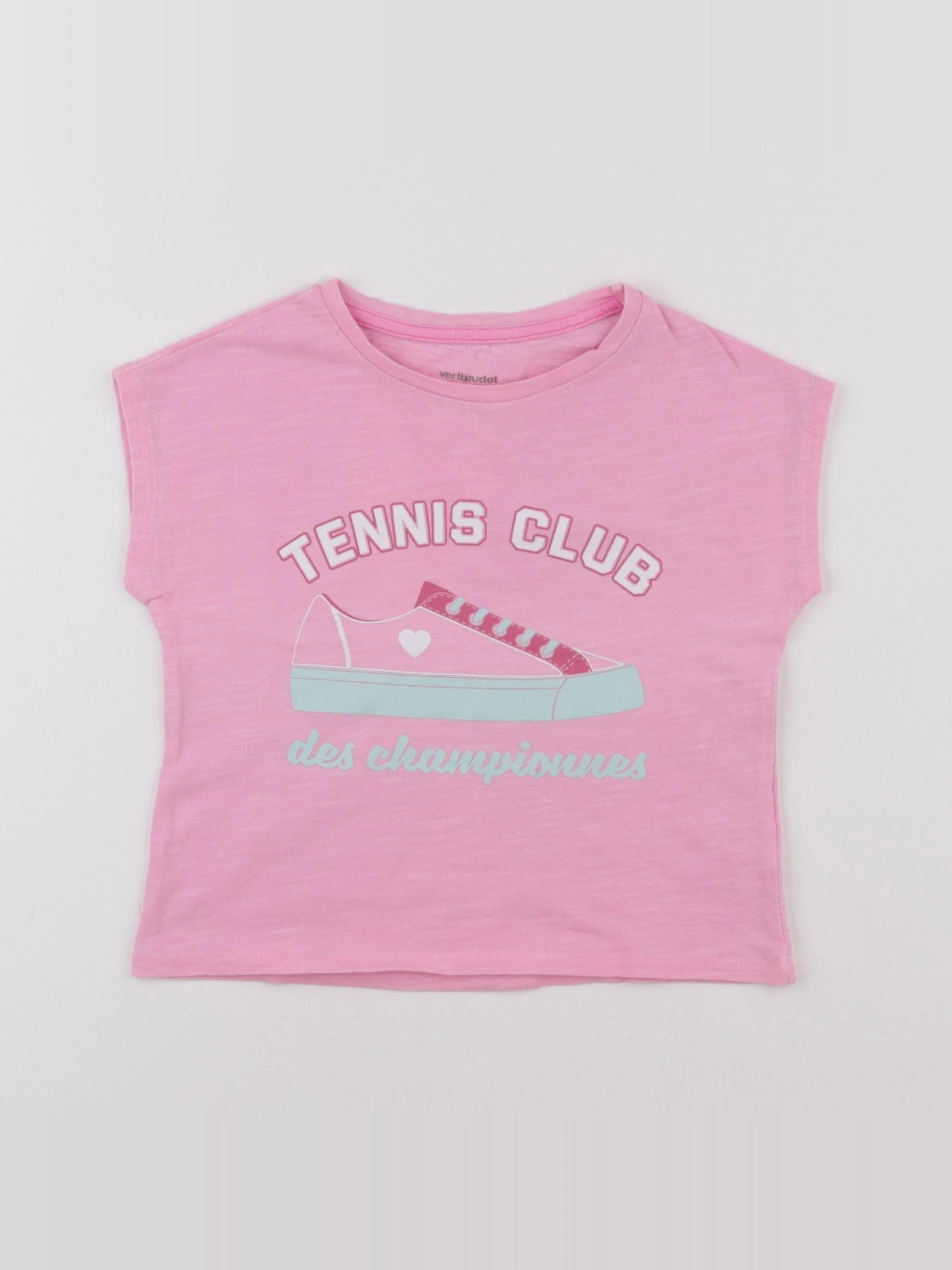 Vertbaudet - tee-shirt rose - 4 ans