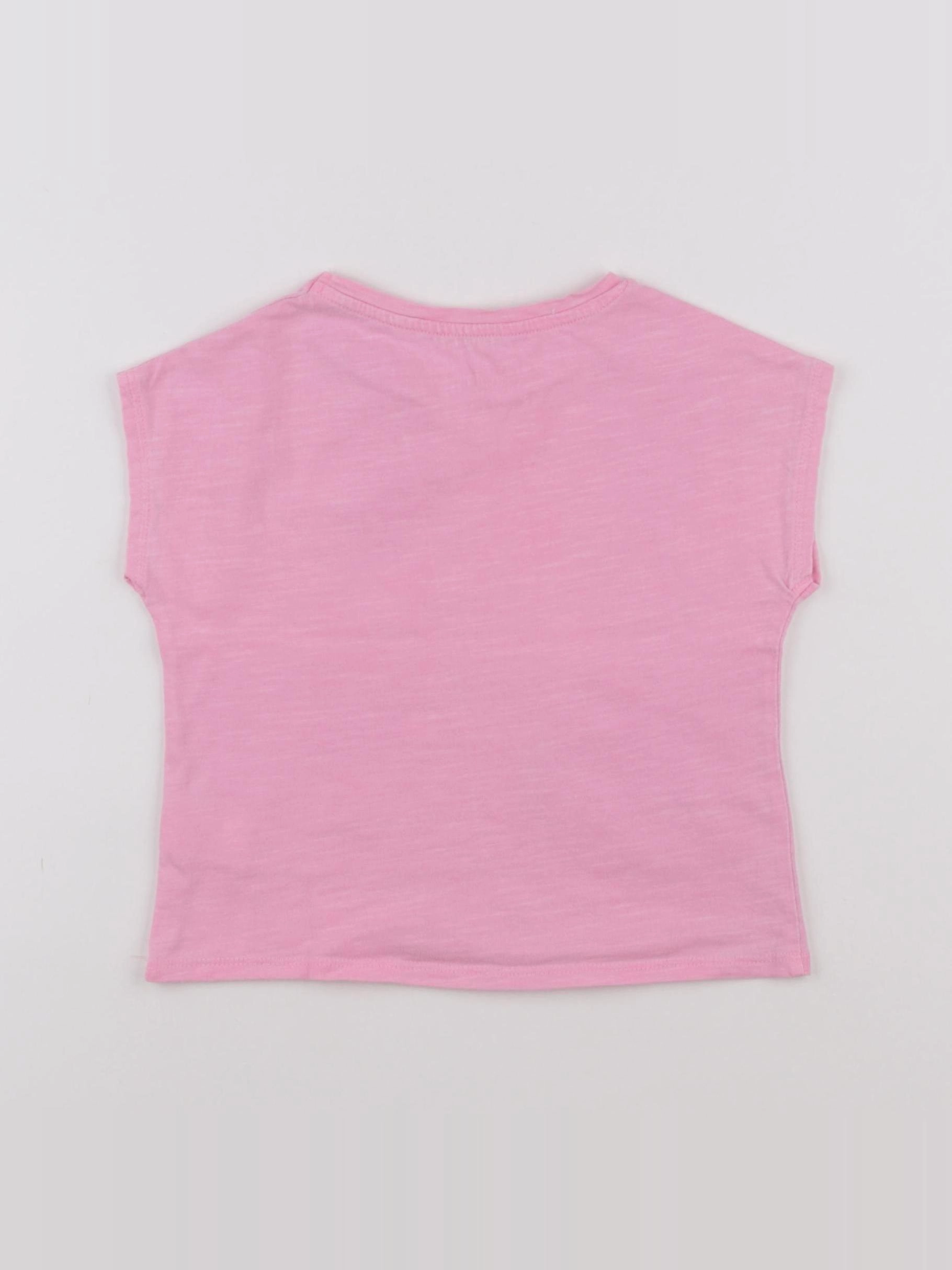 Vertbaudet - tee-shirt rose - 4 ans