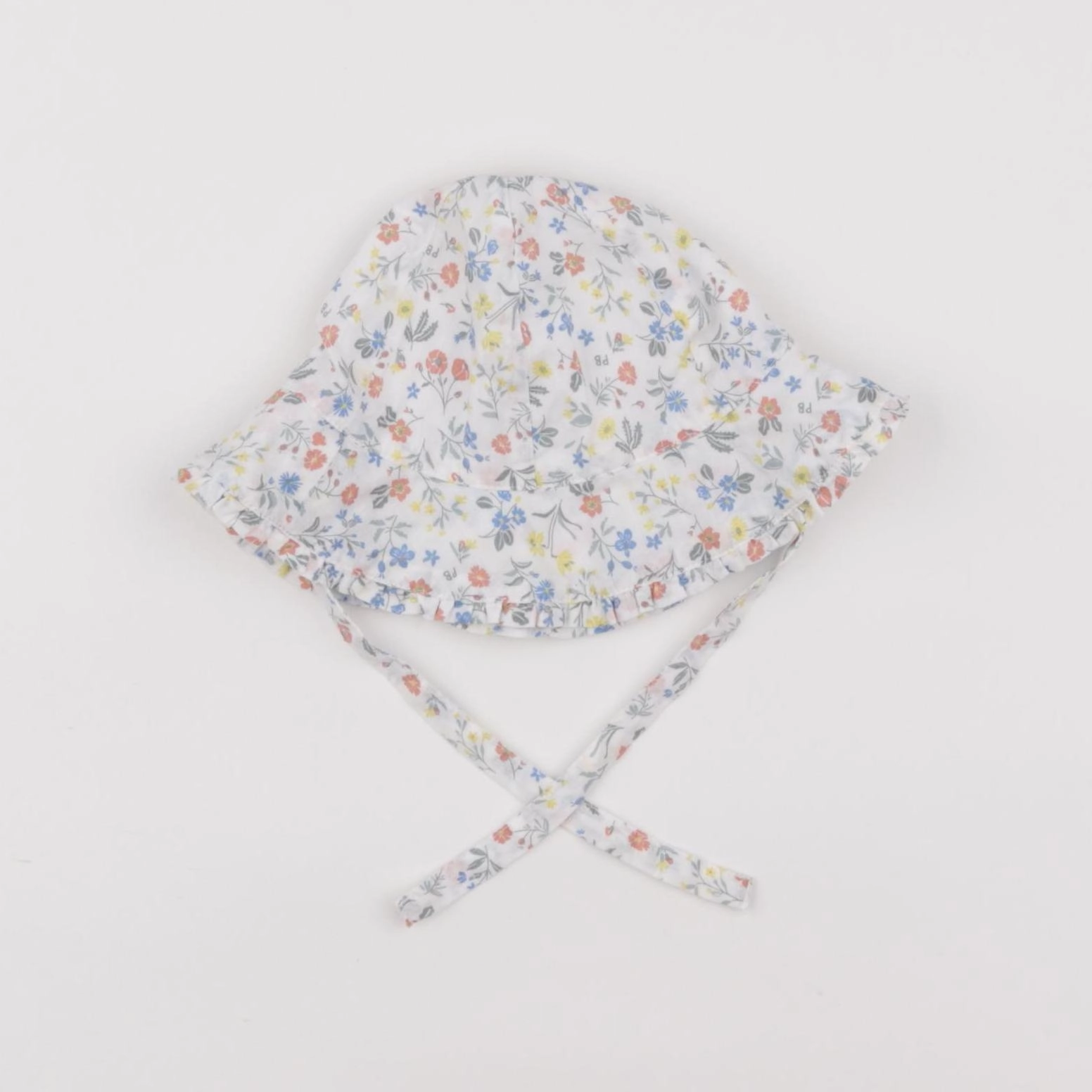 Petit Bateau - chapeau blanc - 3/6 mois
