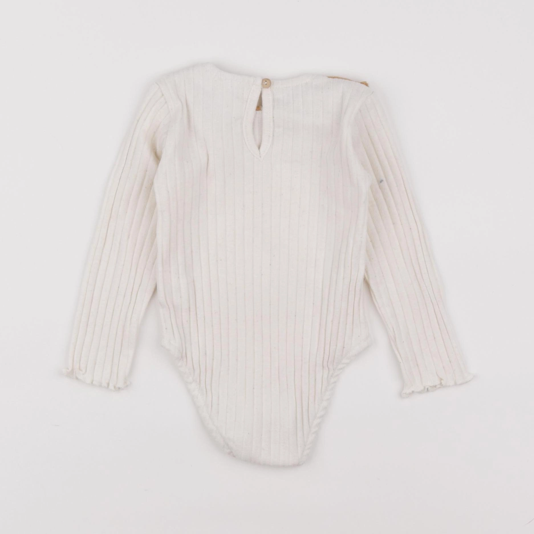 Zara - body à col beige - 6/9 mois