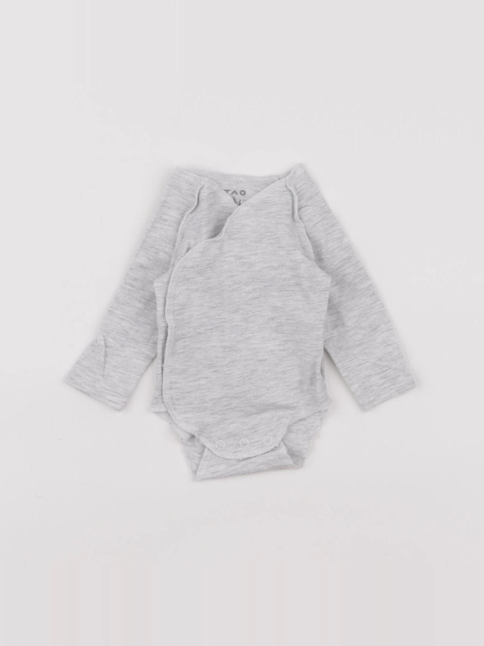 Tape à l'oeil - body gris - 0 mois