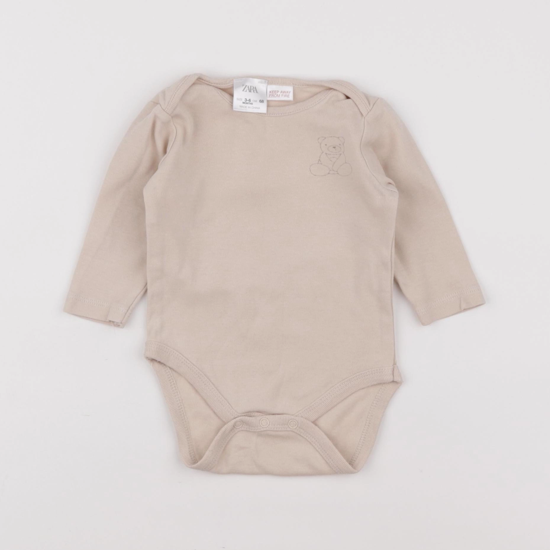 Zara - body beige - 3/6 mois