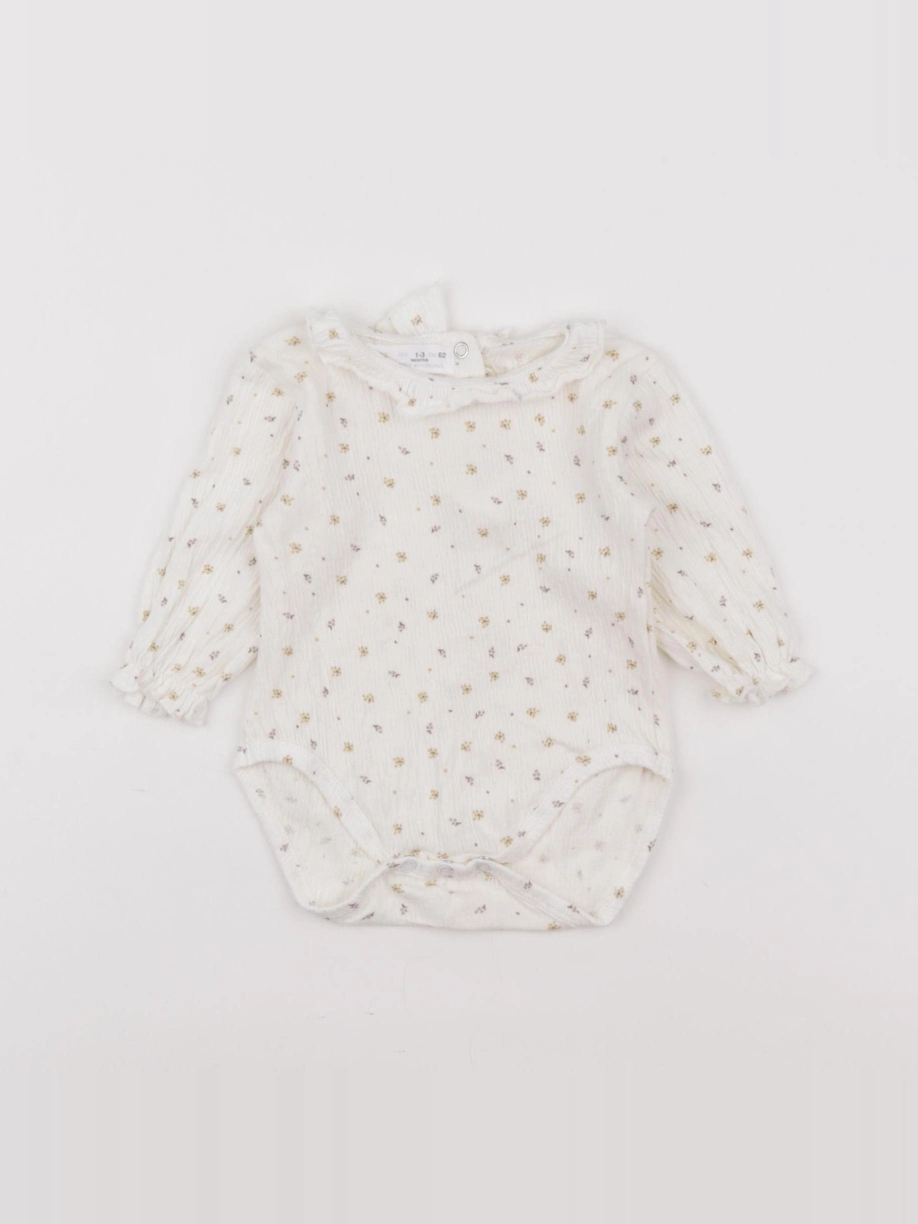 Zara - body à col beige - 1/3 mois