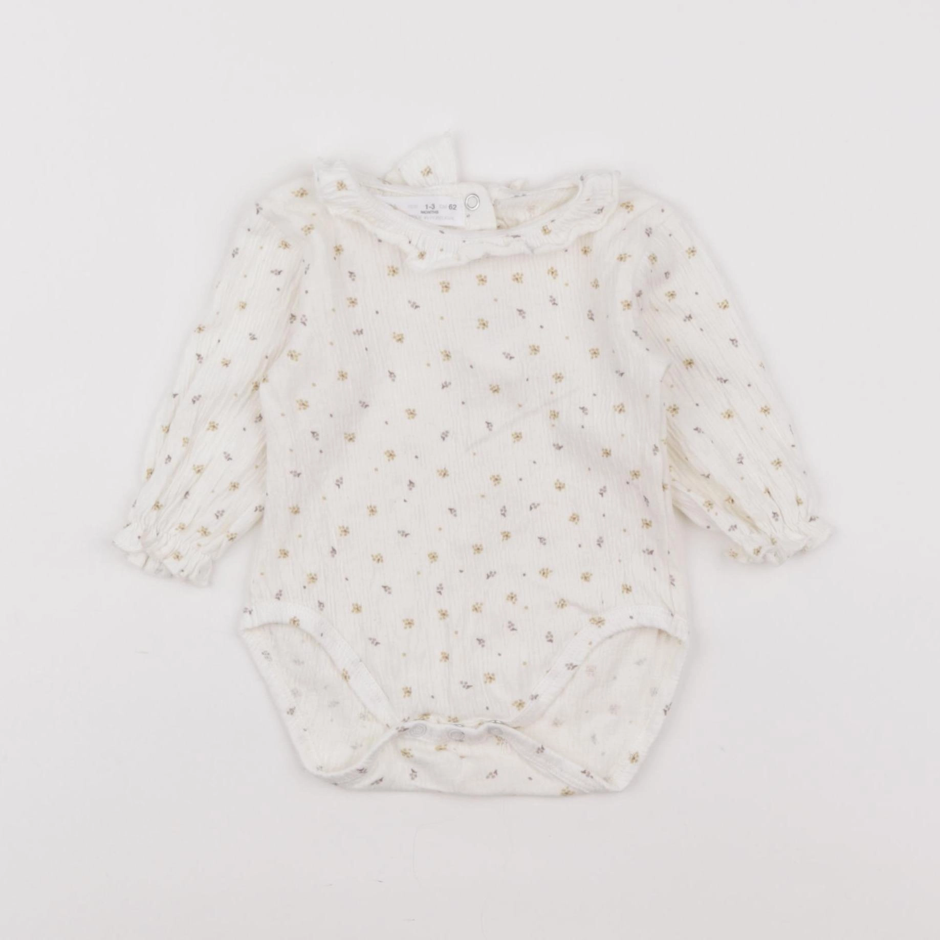 Zara - body à col beige - 1/3 mois