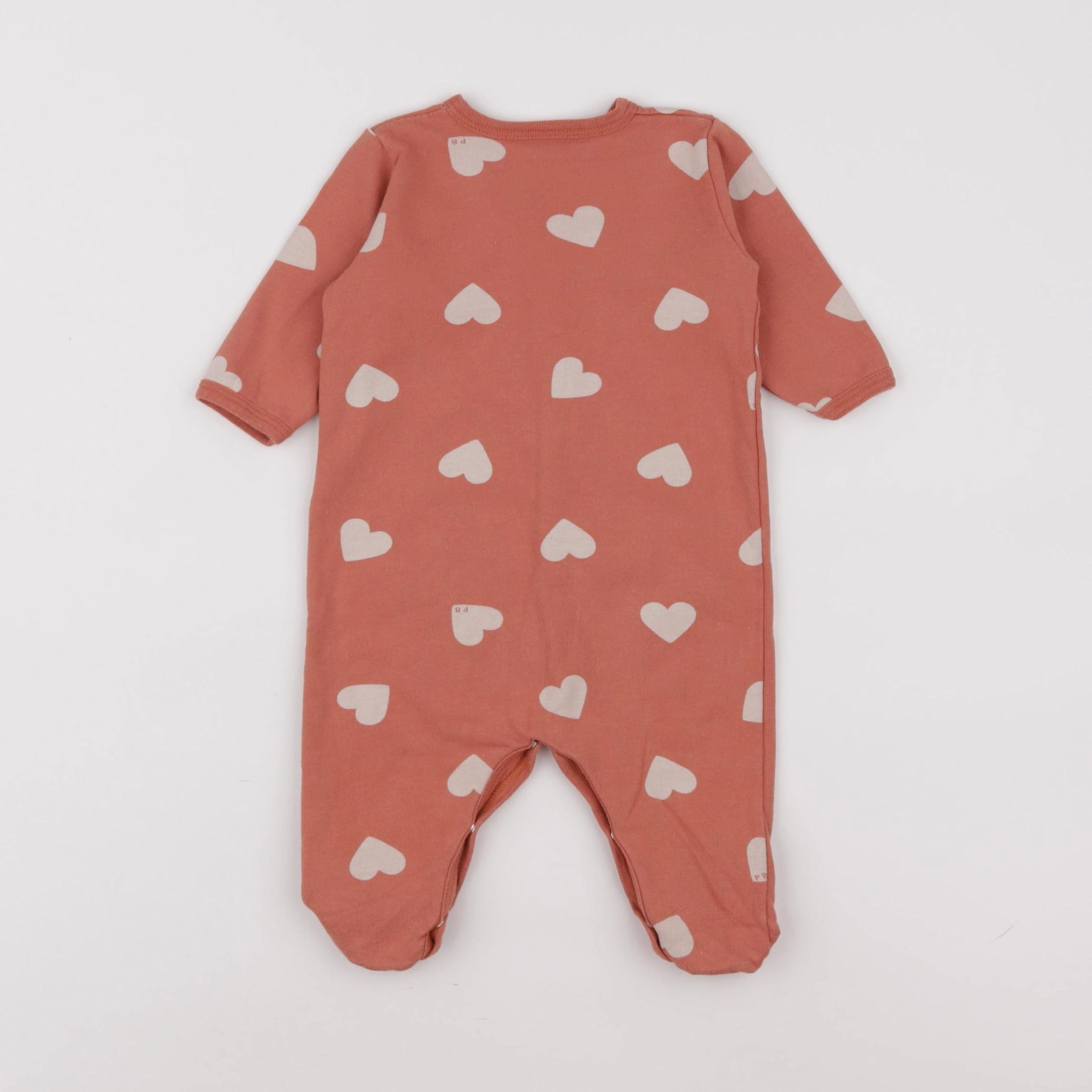 Petit Bateau - pyjama coton rouge - 3 mois