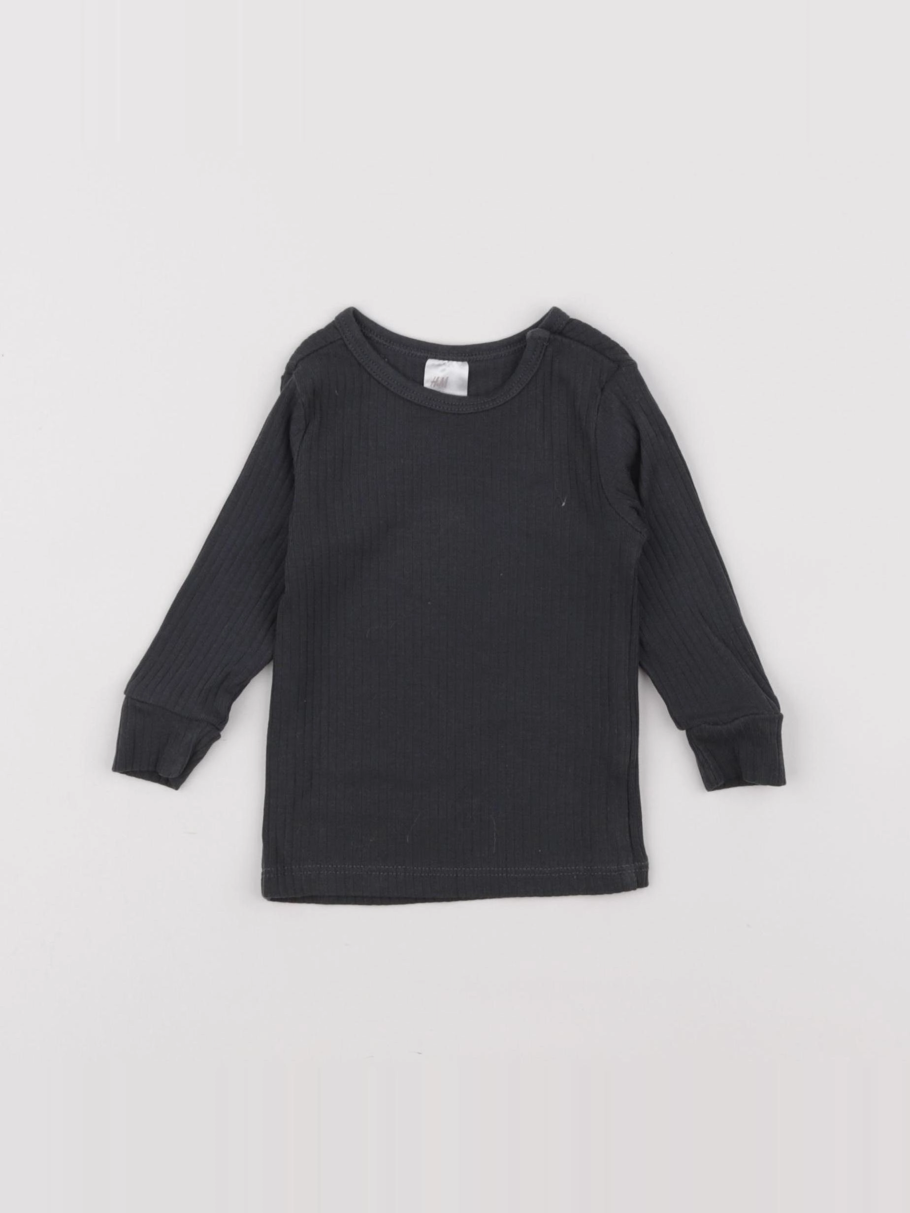 H&M - tee-shirt gris - 3 mois