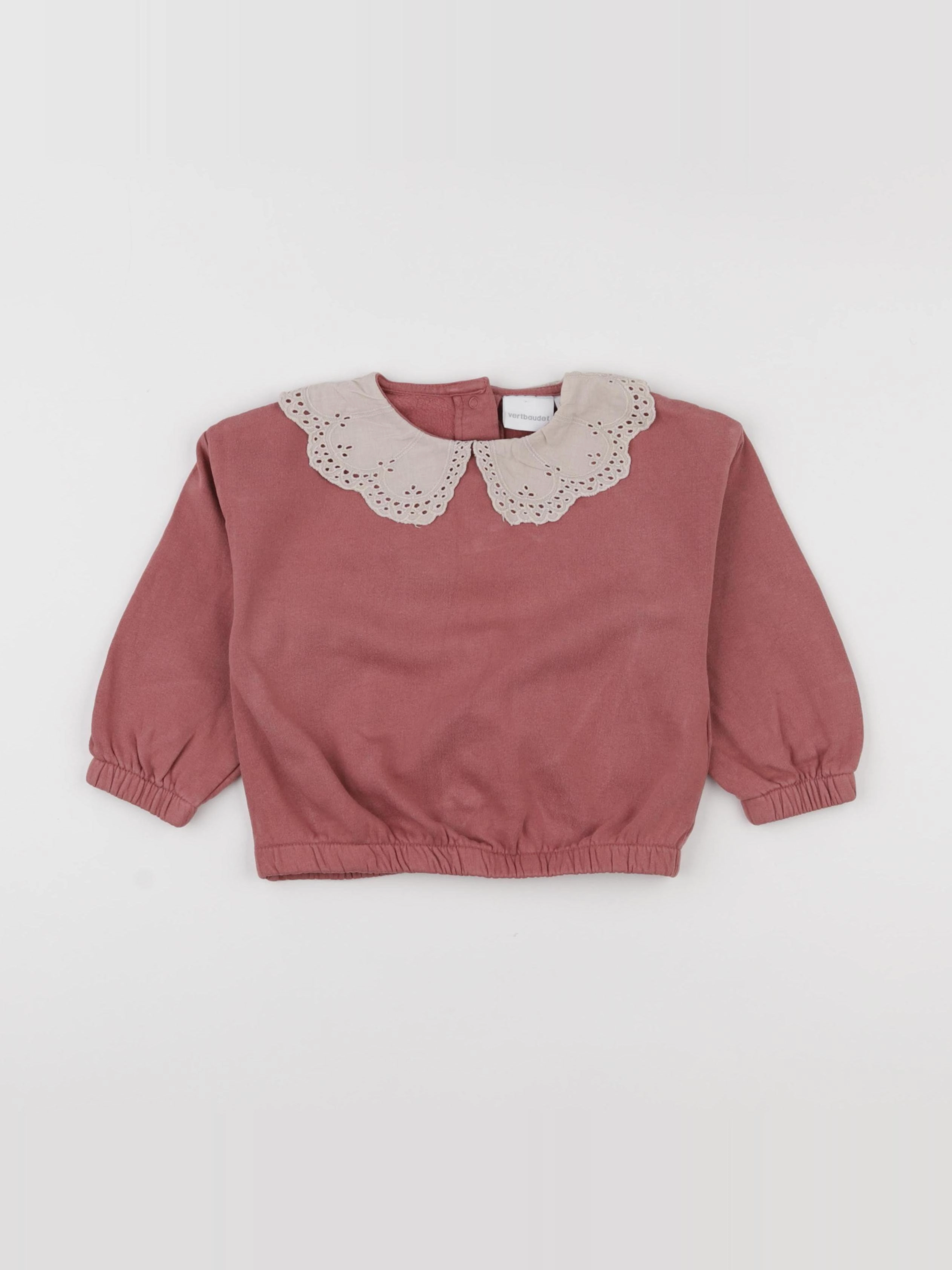 Vertbaudet - sweat rose - 24 mois