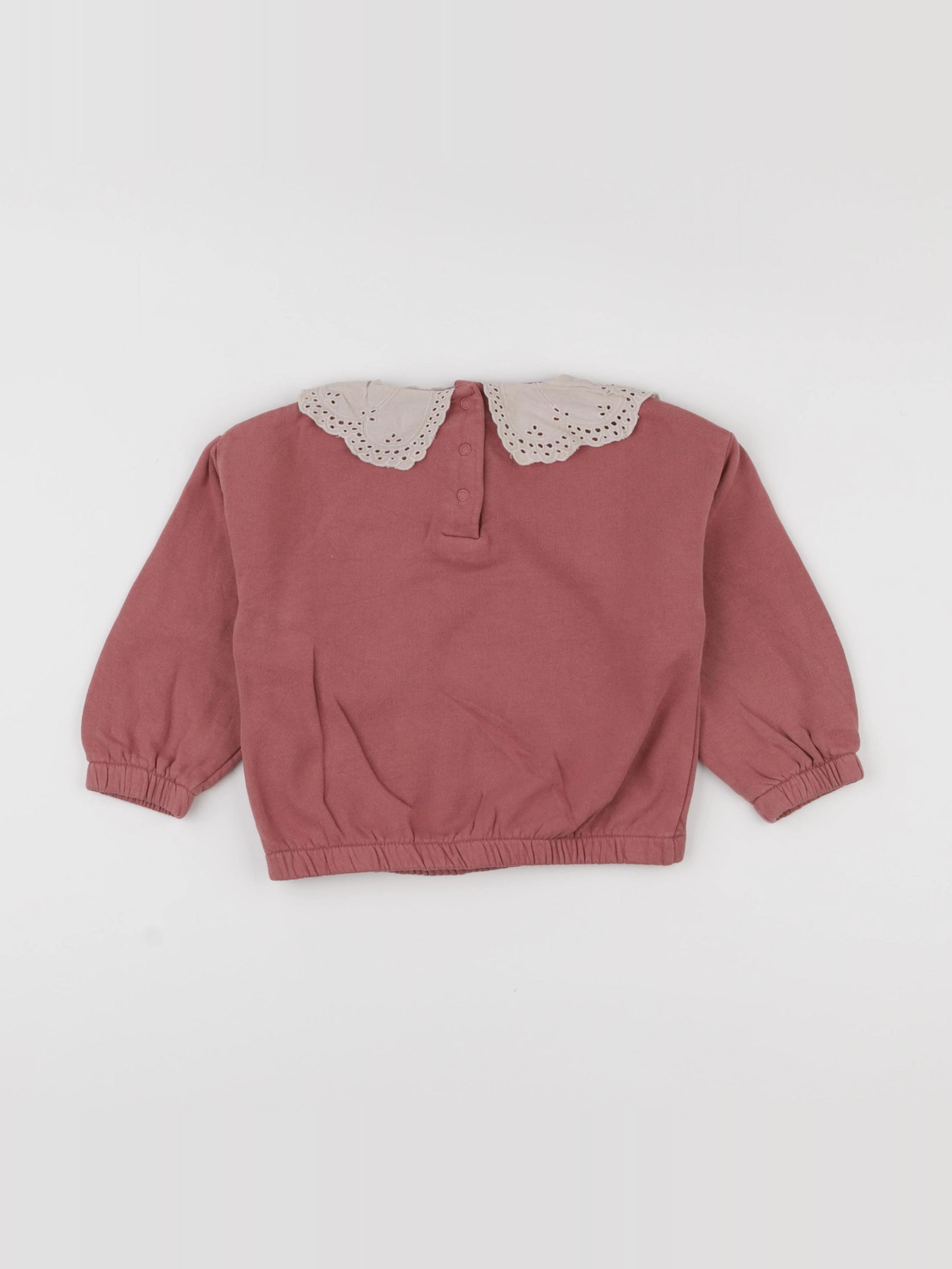 Vertbaudet - sweat rose - 24 mois