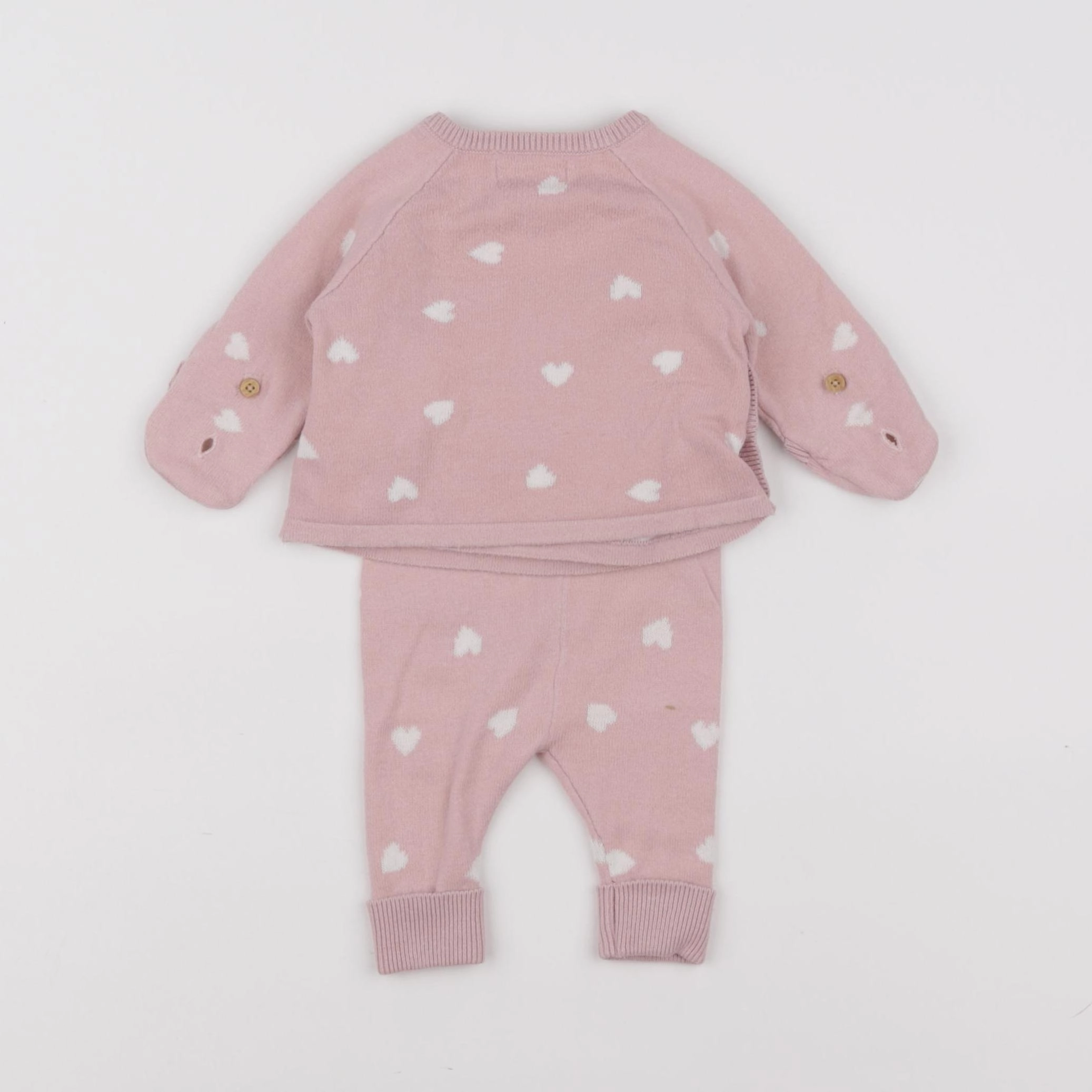 Vertbaudet - ensemble rose - 0 mois