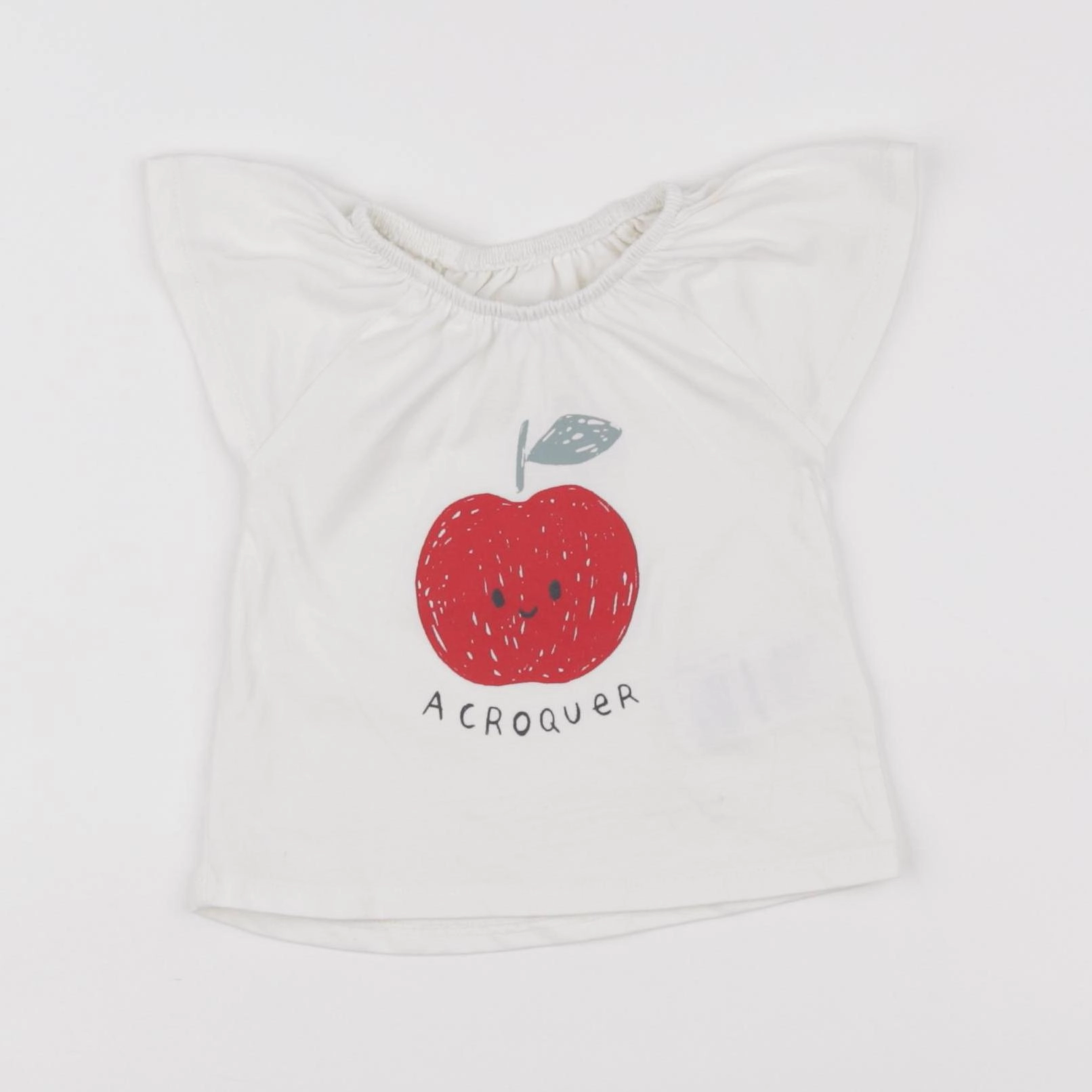 Vertbaudet - tee-shirt blanc - 3 mois