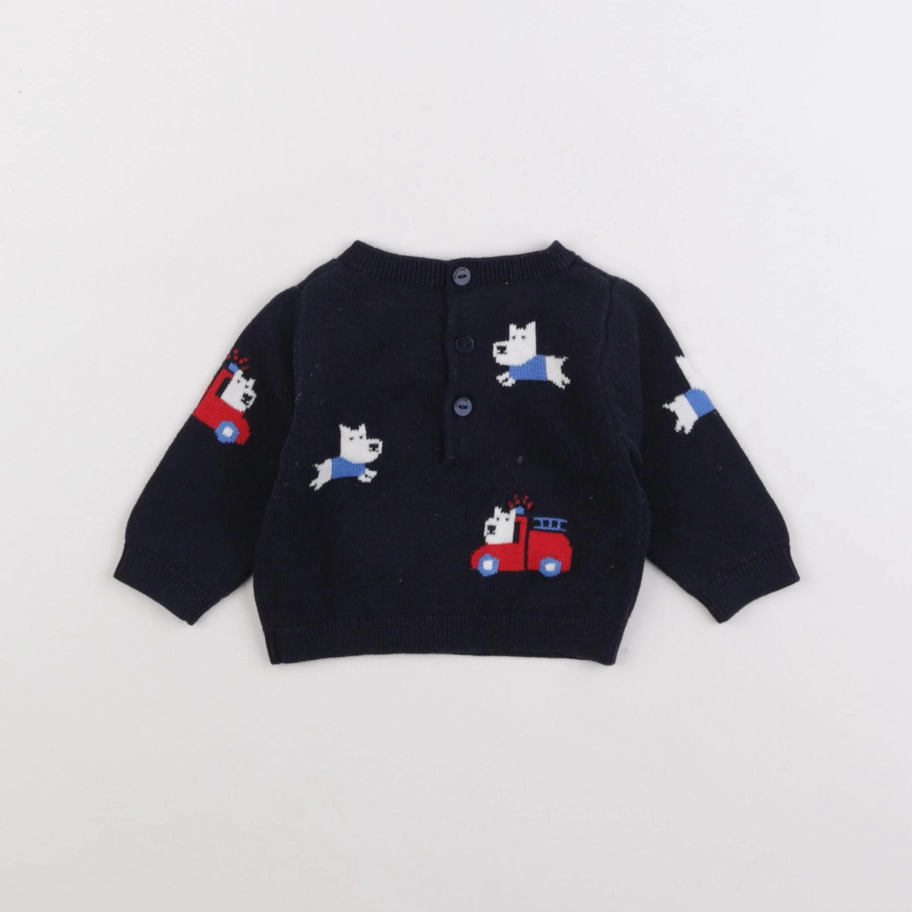Jacadi - pull bleu - 3 mois